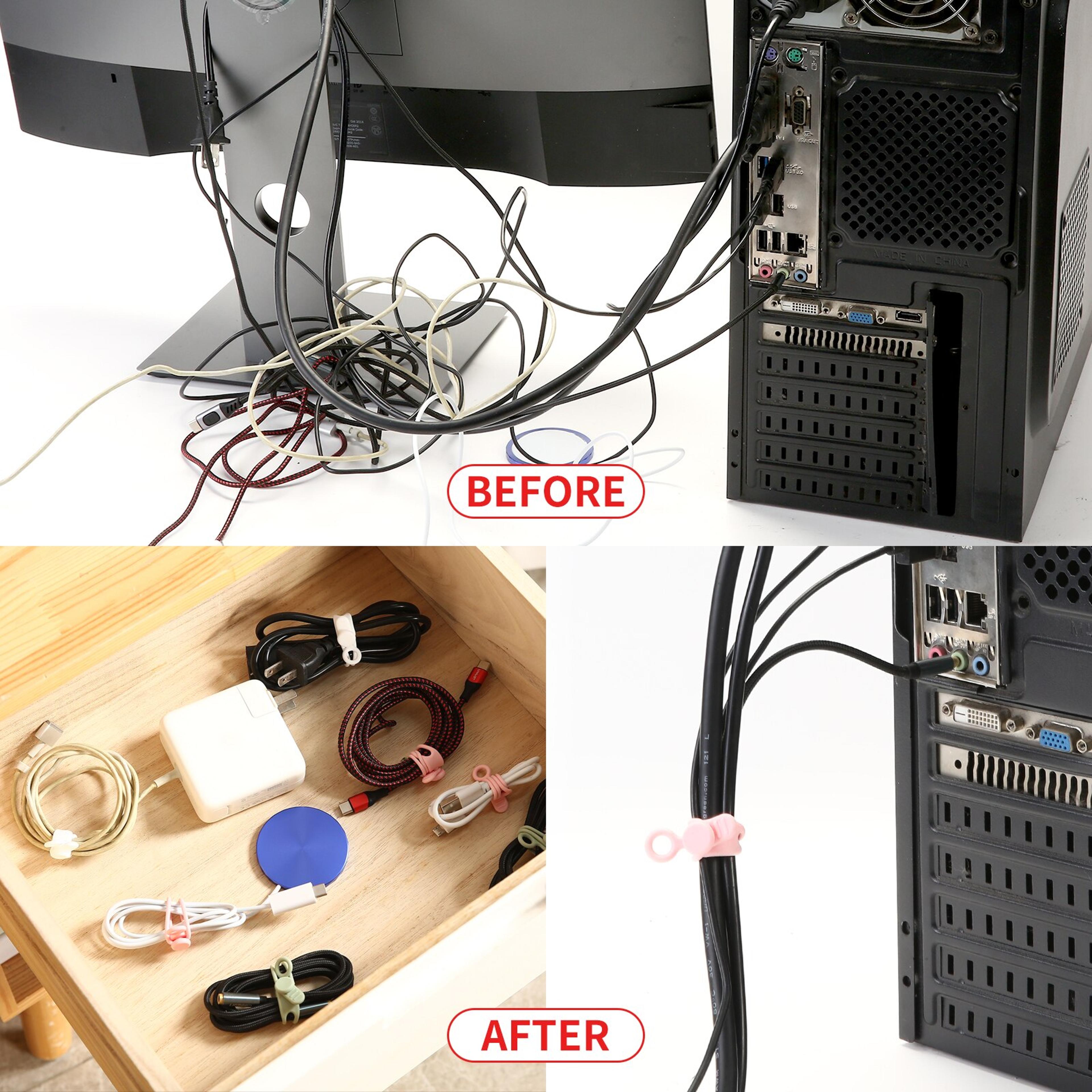 Silicone Cable TiesCord OrganizerCable StrapsReusable Cord TiesTravel Cable Organizer Cute Elastic  4
