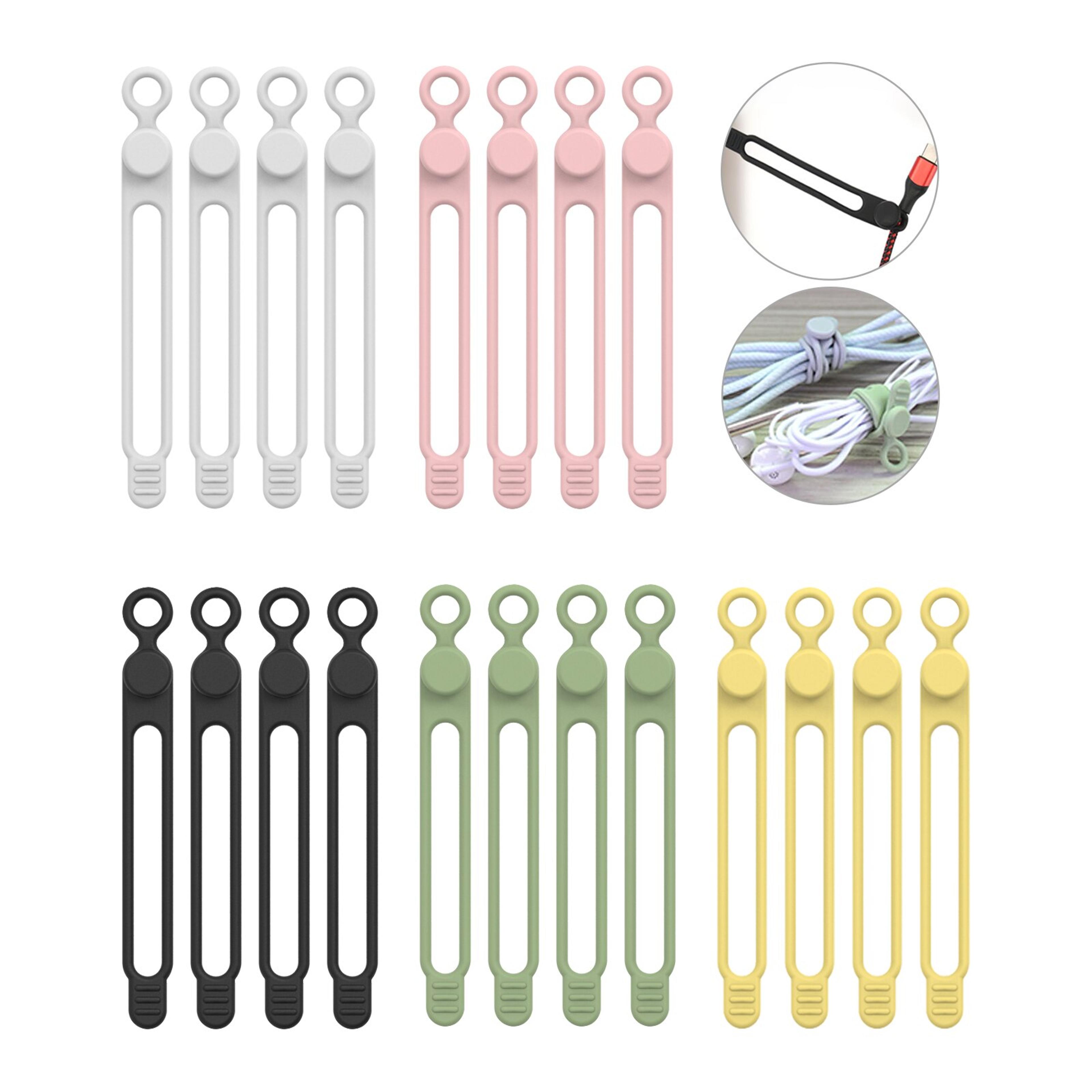 Silicone Cable TiesCord OrganizerCable StrapsReusable Cord TiesTravel Cable Organizer Cute Elastic  8