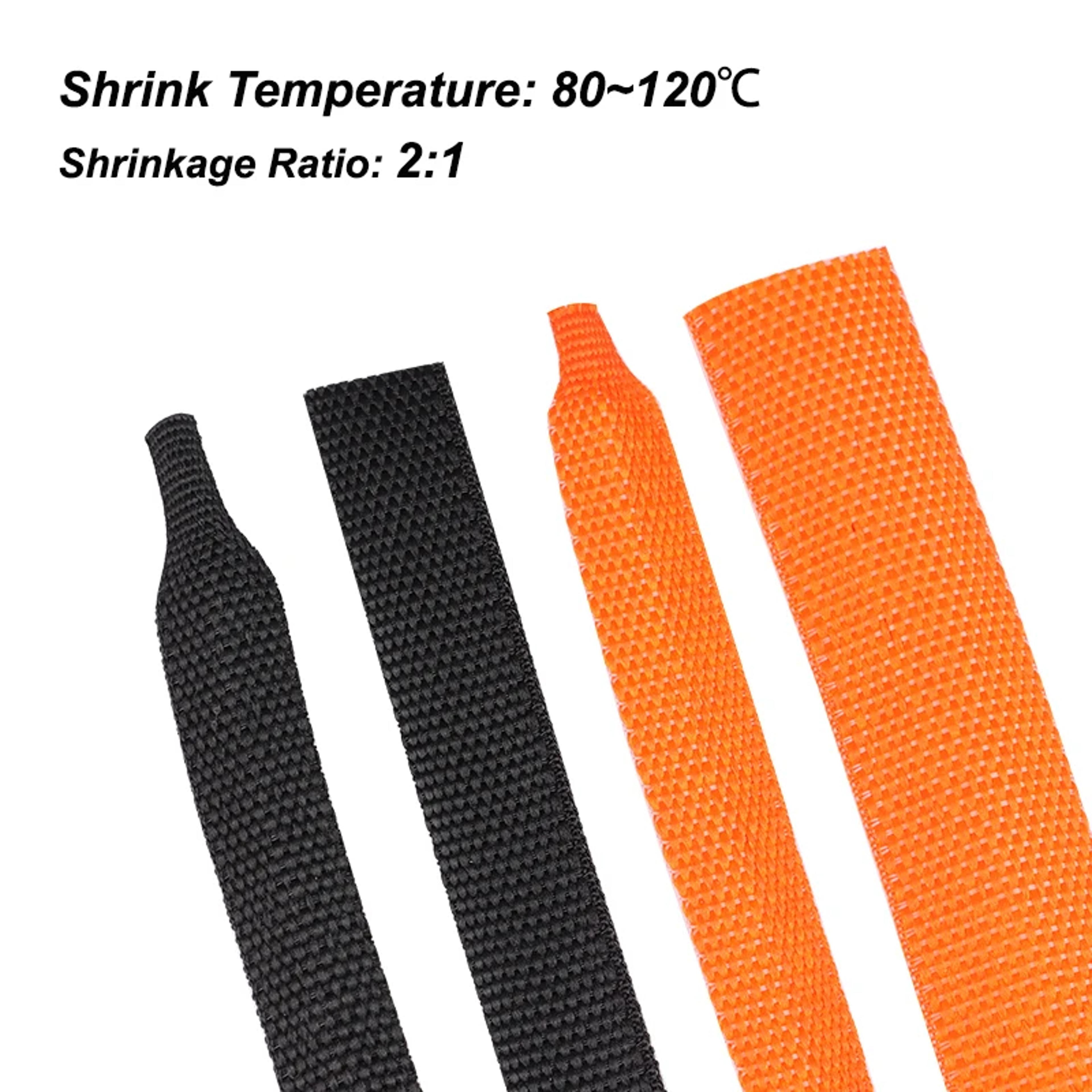 High Density Insulation Cable Sleeve Heat Shrink Braided Wire Protection Wrap Organizer 2