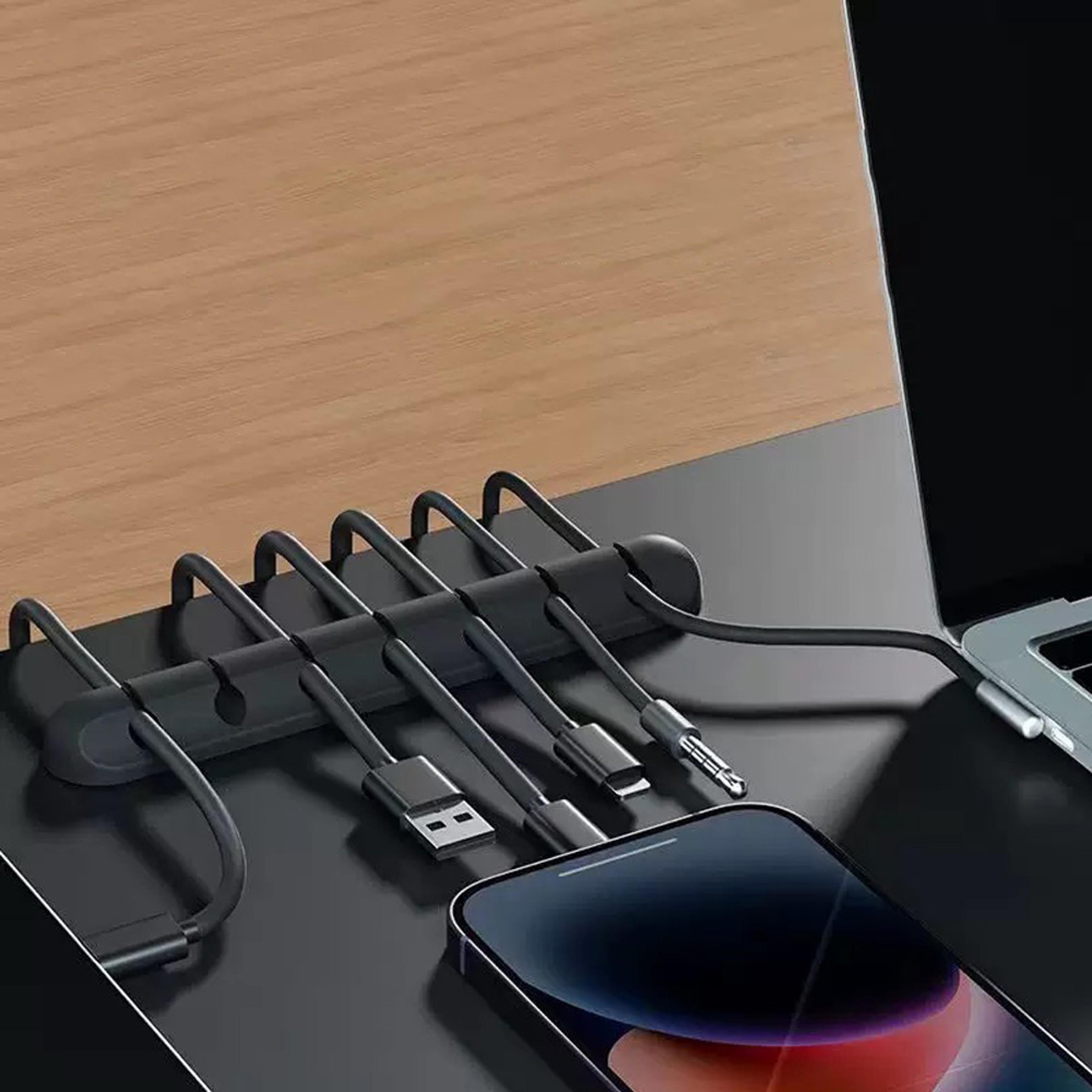 Cable Cord Organizer Silicone USB Cable Winder Management Clips Self Adhesive For Mouse Keyboard He 1