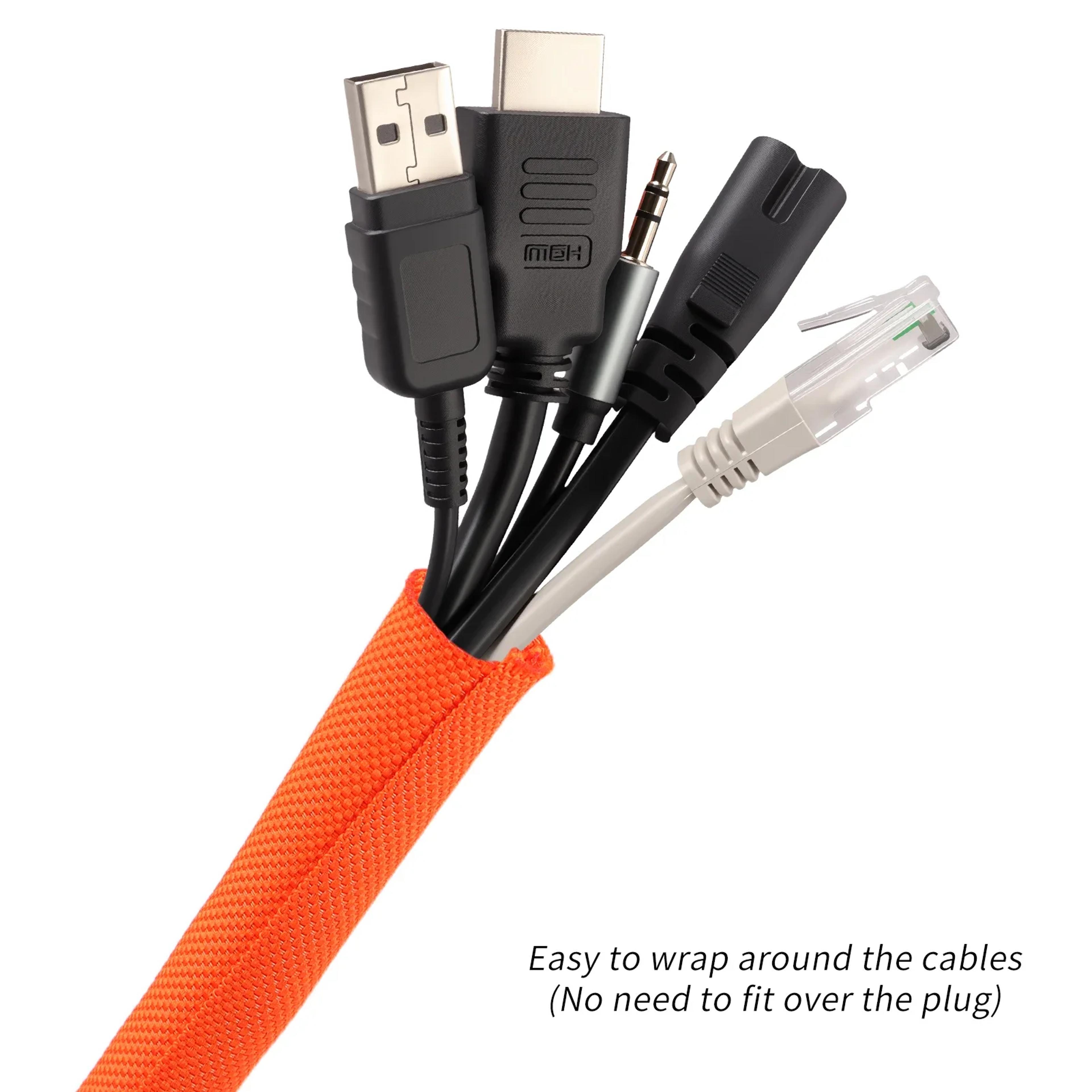 Flexible Split Loom Tube Wire Protector SelfClosed Cable Sleeve Braid For Auto Line Management 7