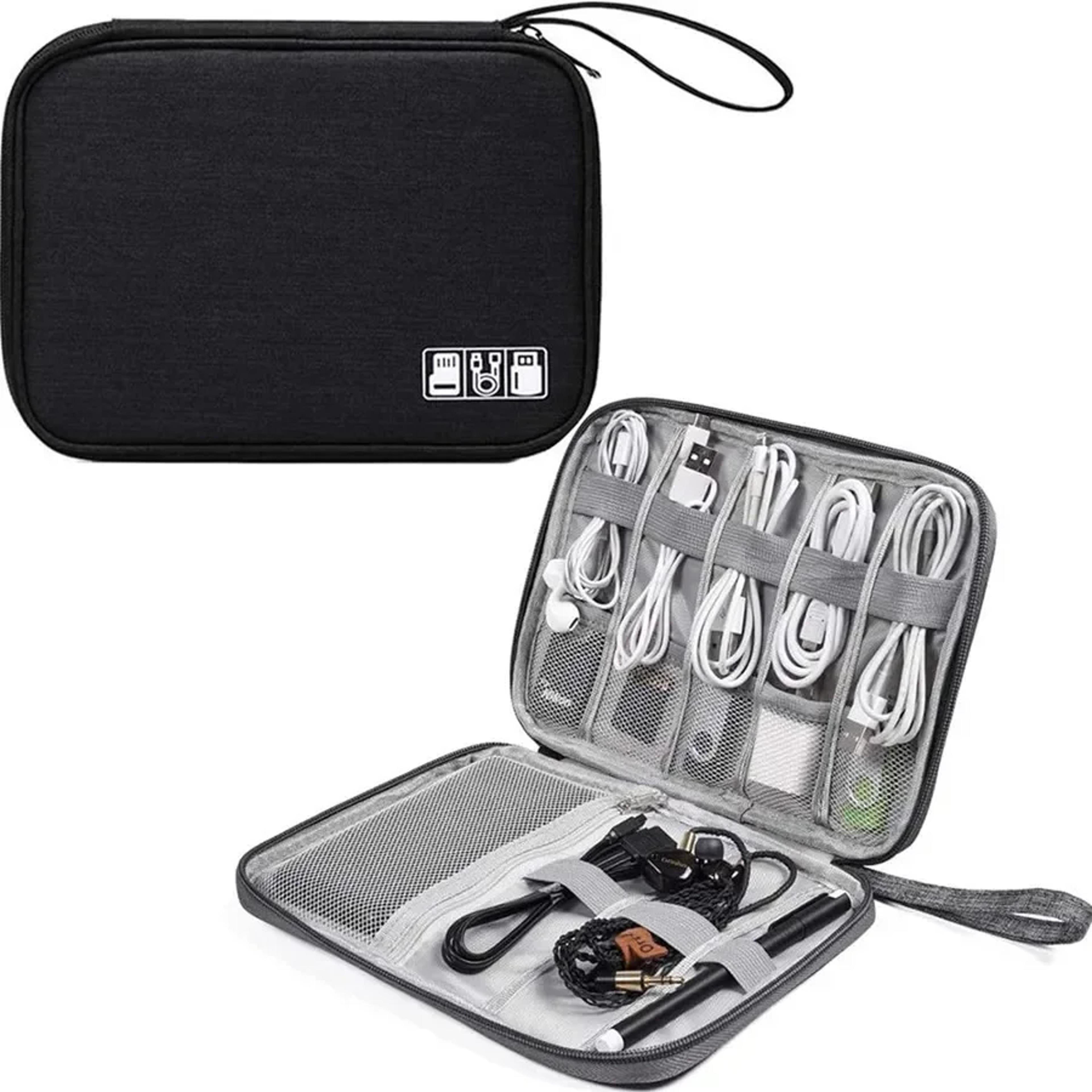 digital travel packing cube, space saving mobile hard drive bag, multifunctional data cable storage, small objects
