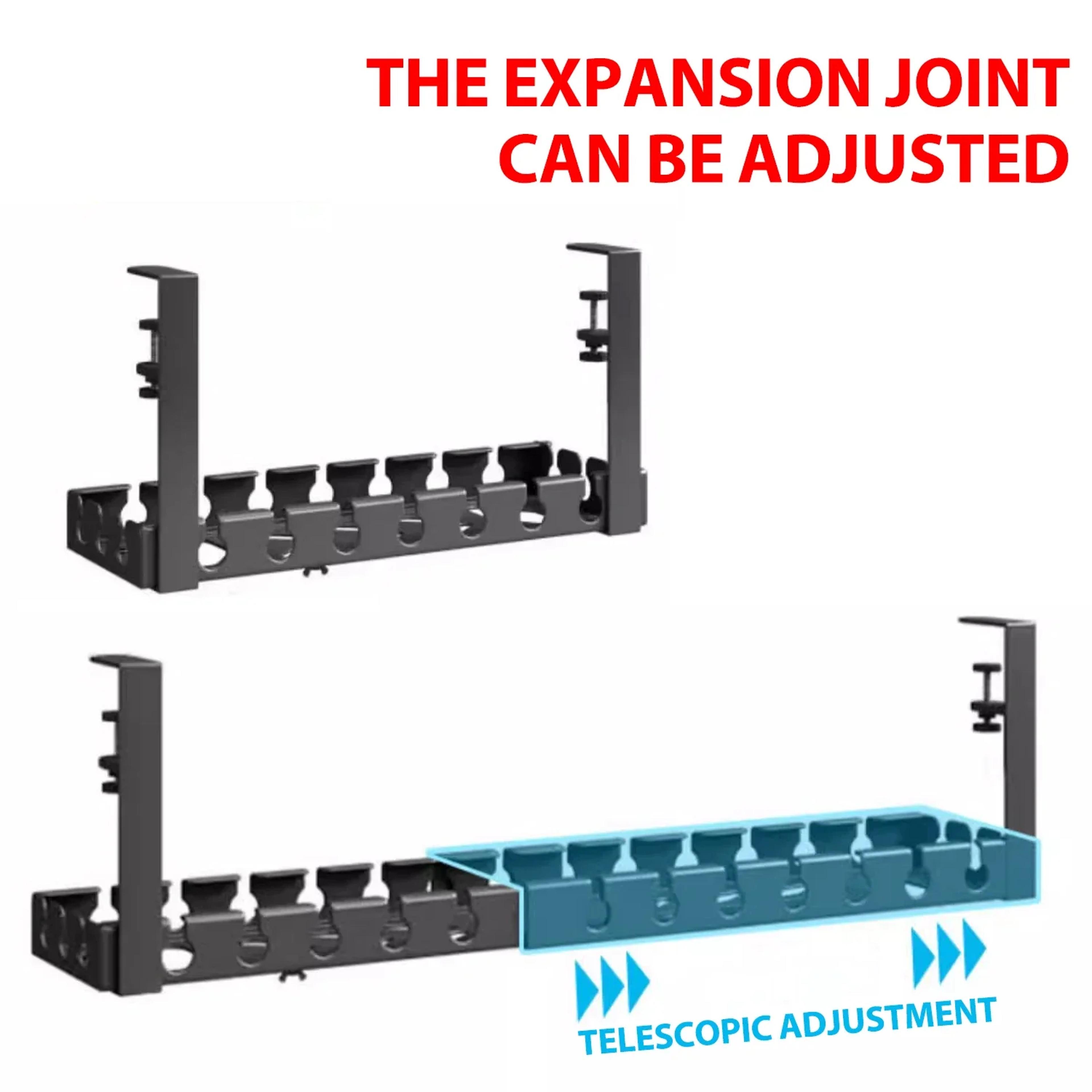 Retractable Under Desk Cable Management Tray 15731 Wire Organizer Under Table With Clamp No Drillin 6