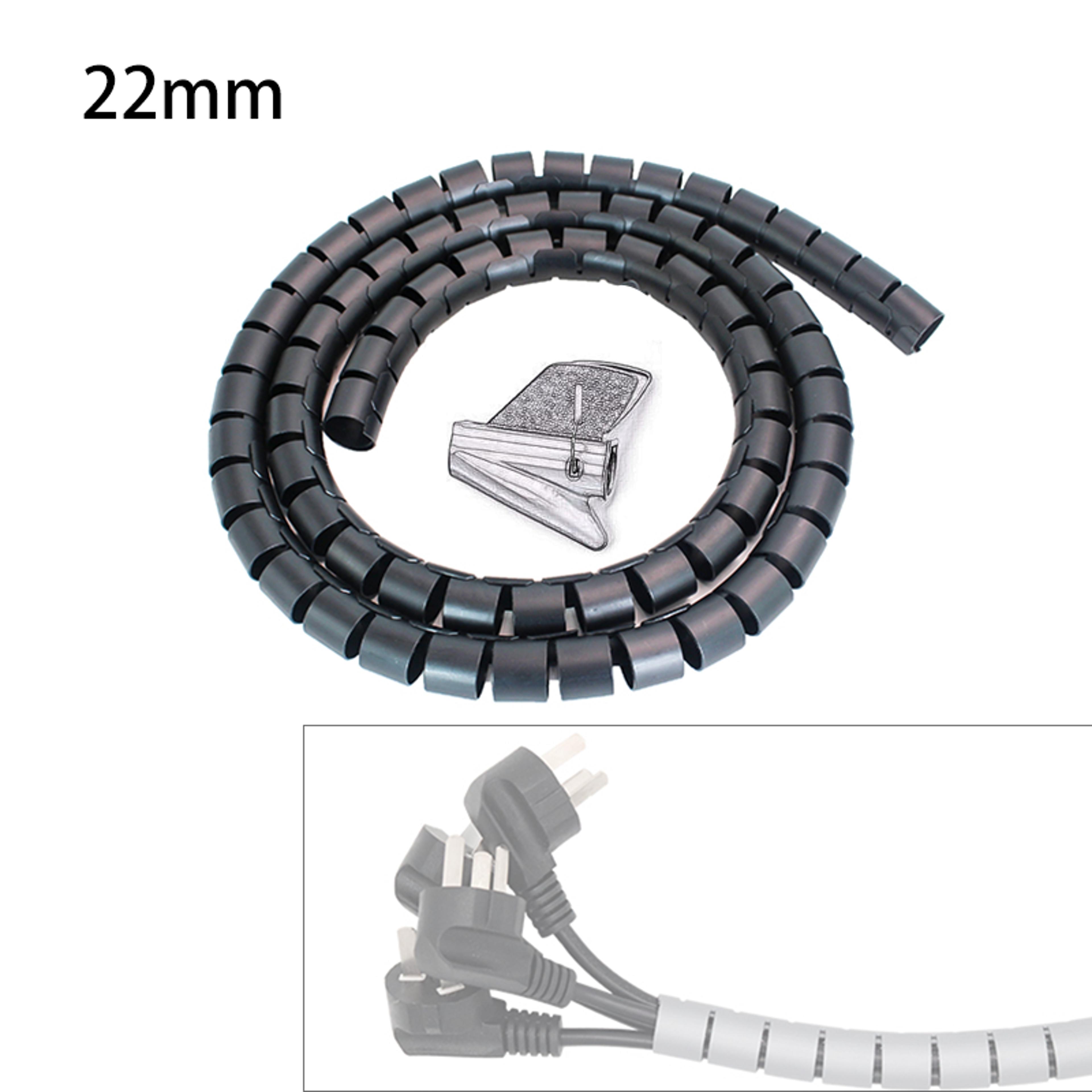 Spiral Winder Cable Cover Protector Wire Desk Organizer Computer Cord Bite Tube Clip Management Too 4