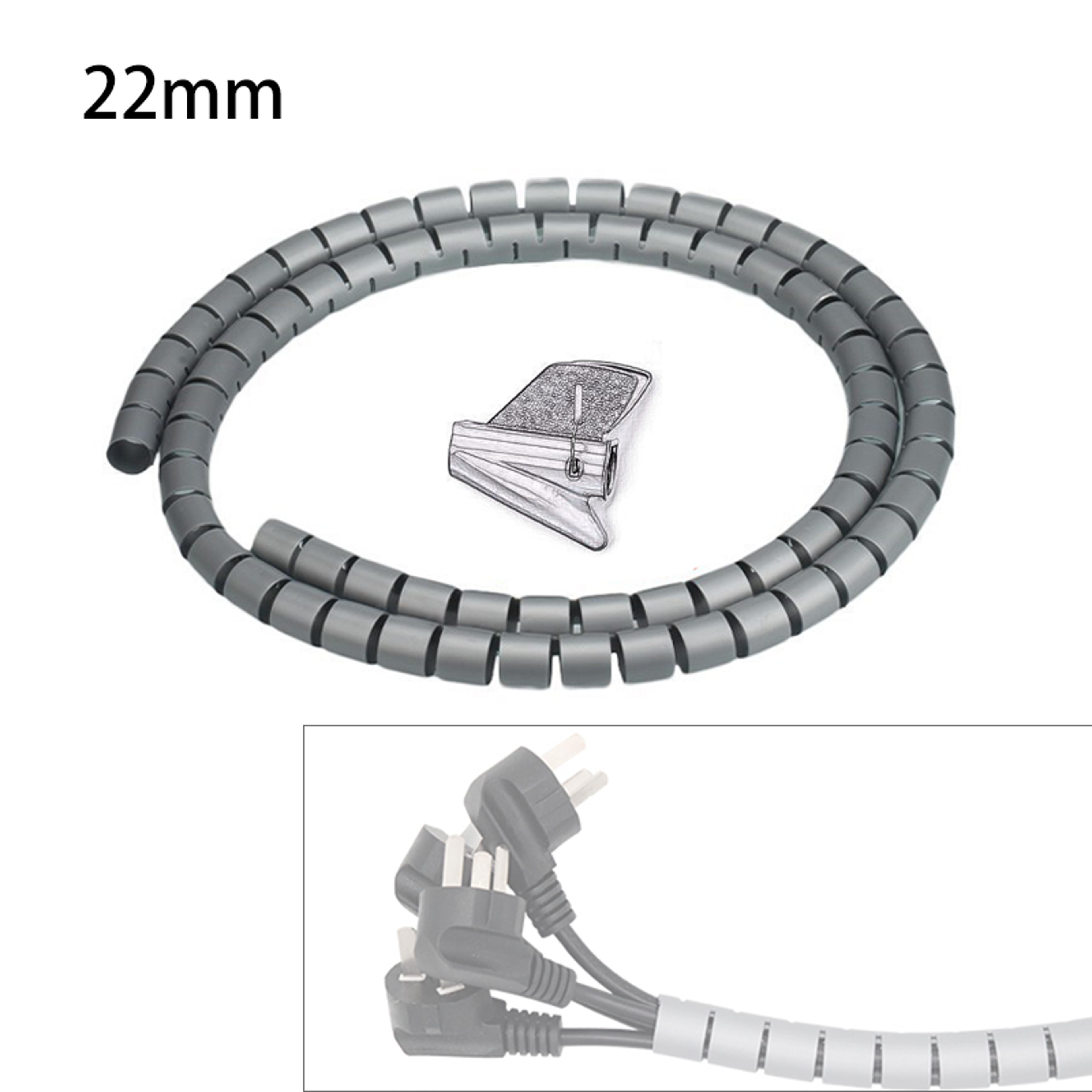 Spiral Winder Cable Cover Protector Wire Desk Organizer Computer Cord Bite Tube Clip Management Too 6