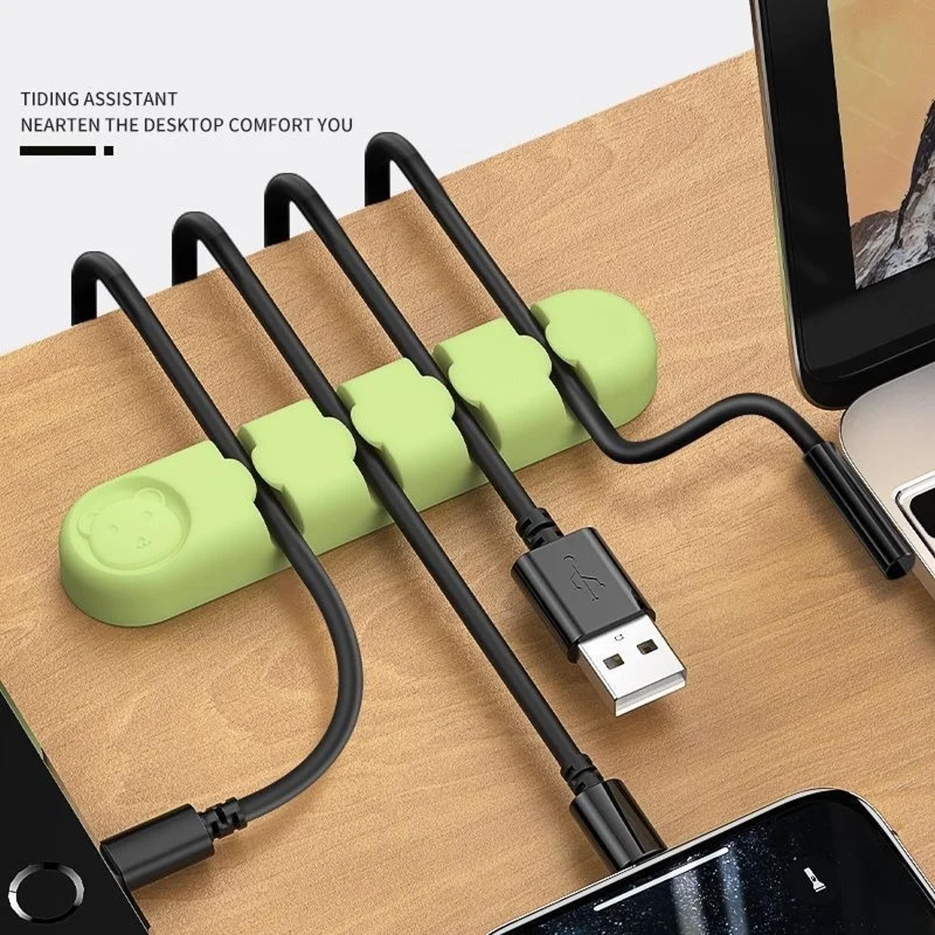 Cute Cable Holder Desk Tidy Organizer Cord Protector For Table 3