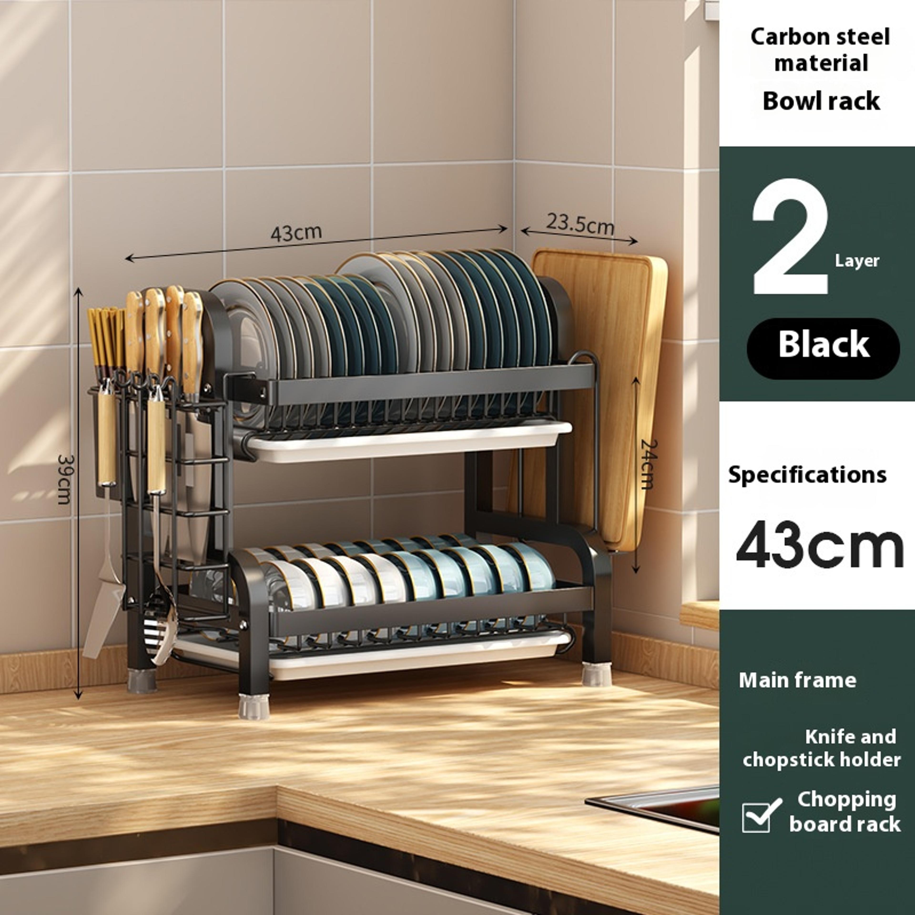 Bowl And Dish Storage Rack Kitchen Storage Rack Drain Rack Household Multifunctional Bowl And Chops 9