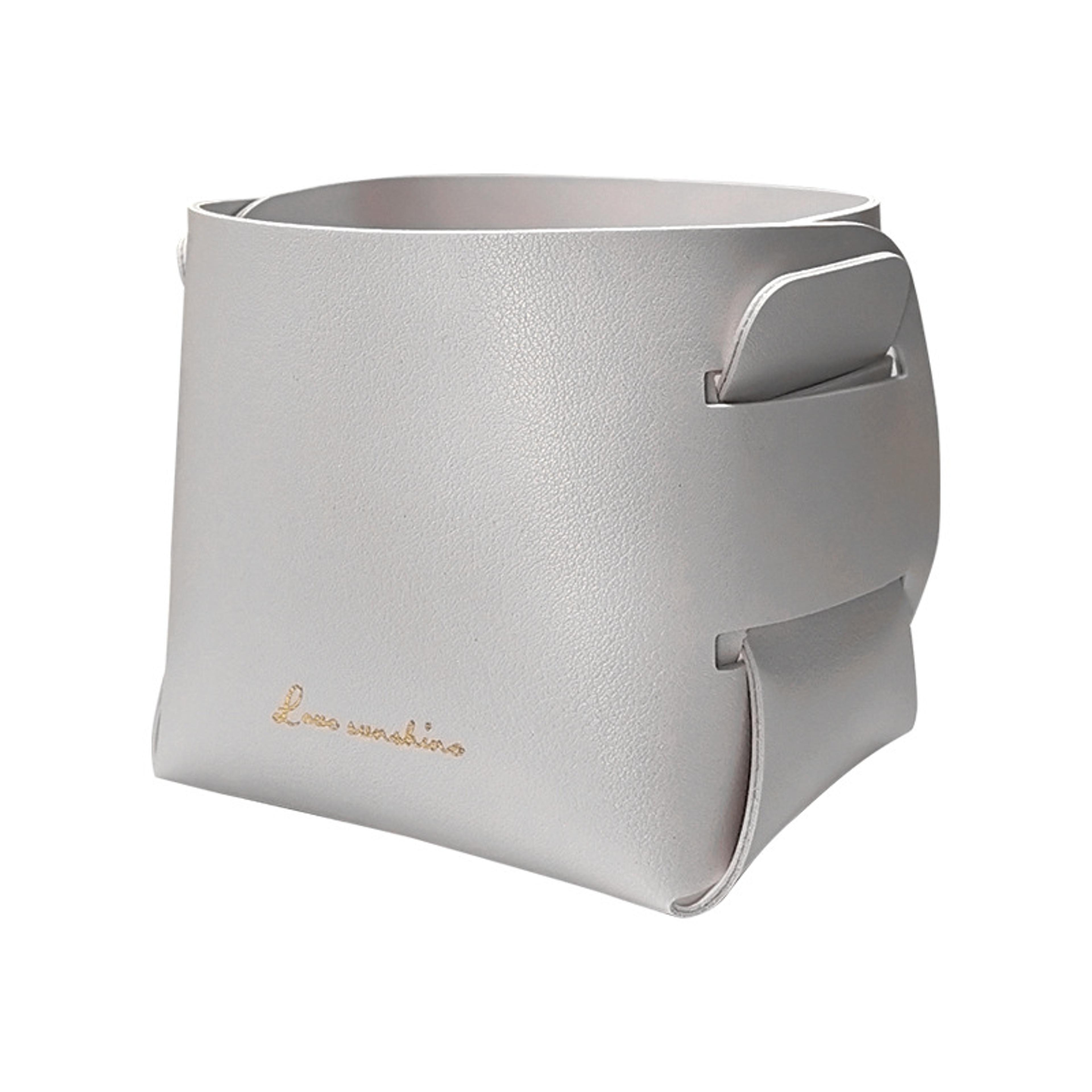 Nordic PU Storage Tray Folding Desktop Leather Storage Box Sundry Basket Porch Key Control Pen Hold 6