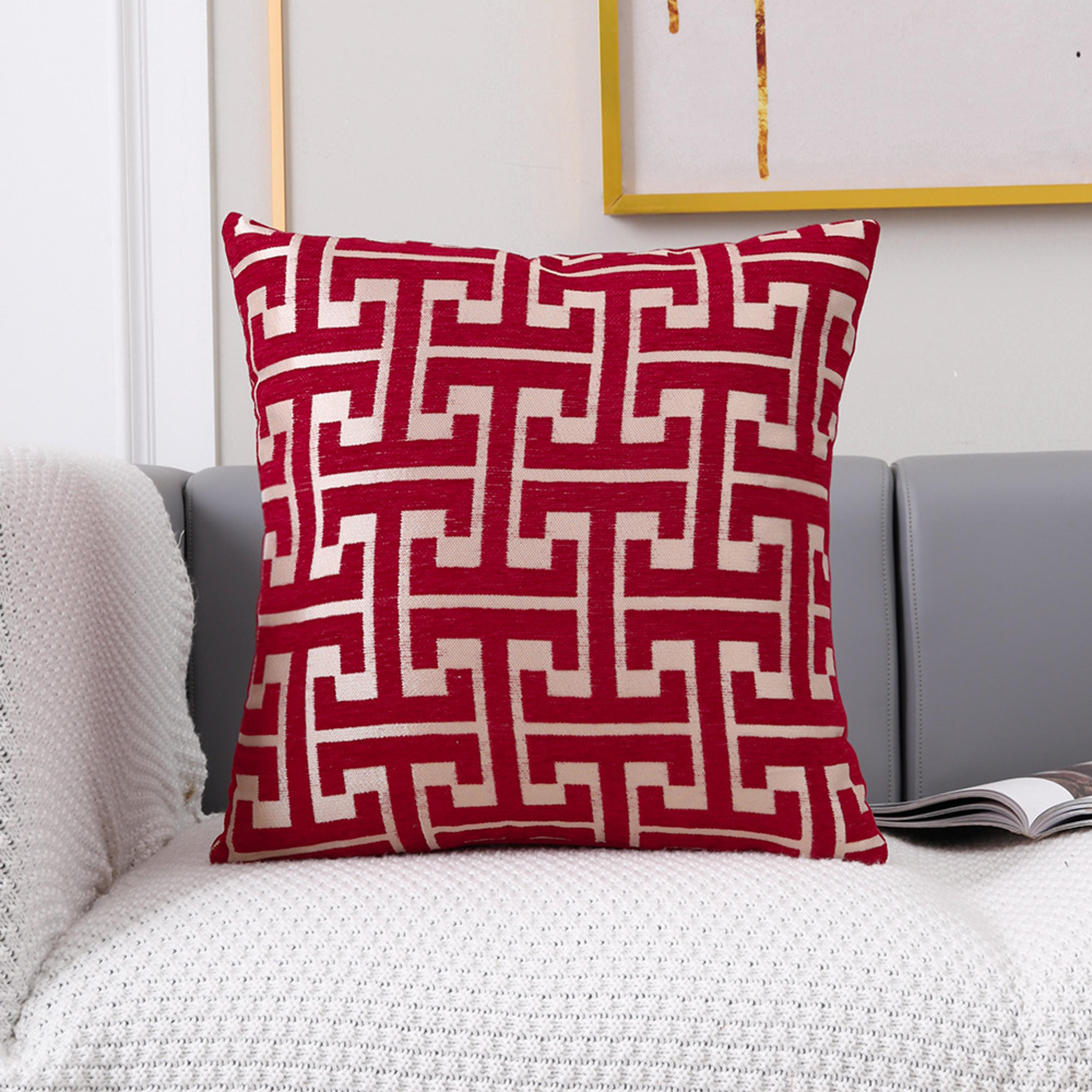 Geometric Patterned Polyester Jacquard Pillowcase Sofa Lumbar Pillow Covers For Spring Summer Autum 7