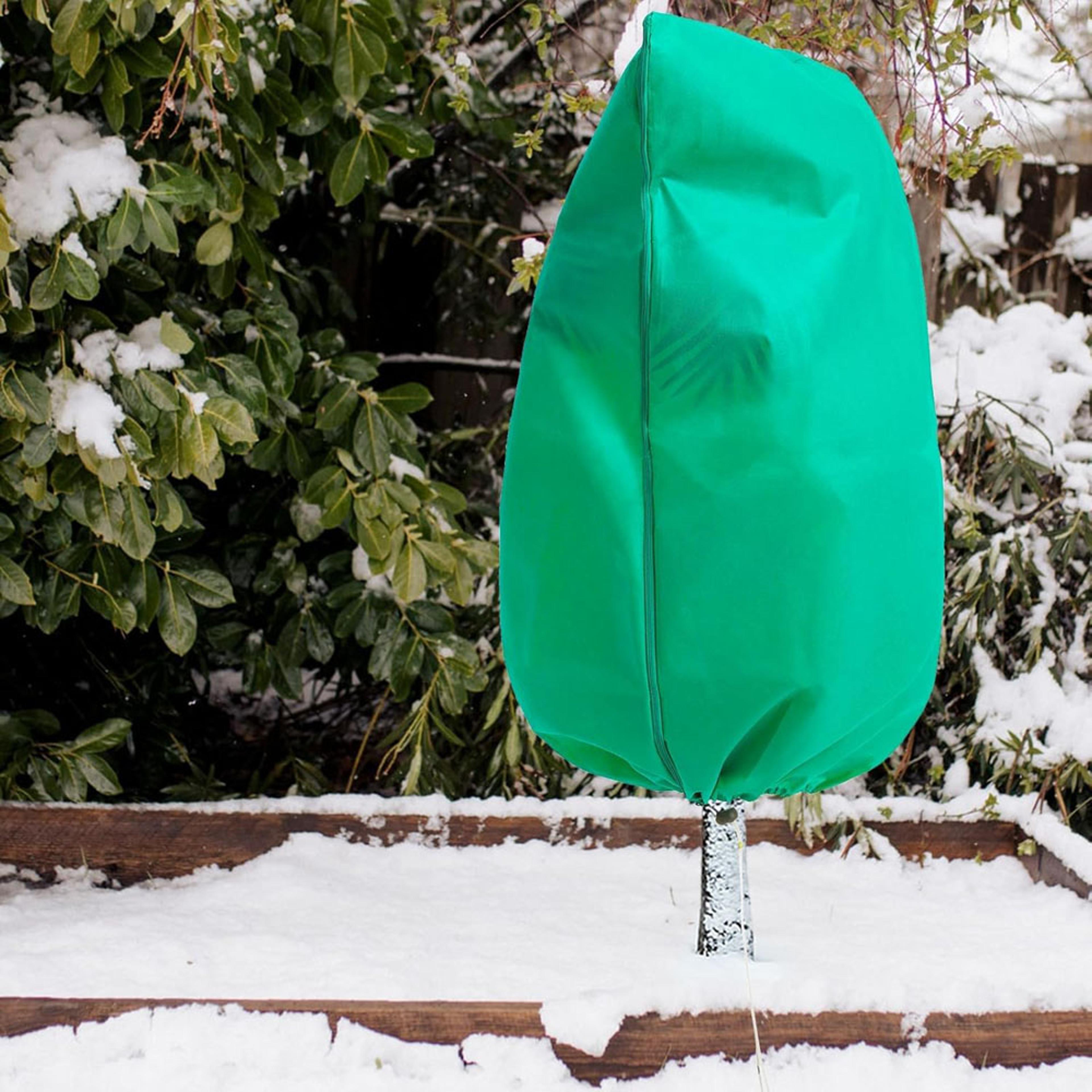 plant frost protection covers, anti-freeze shrub protection bag with zipper drawstring, freeze cloth and frost blankets