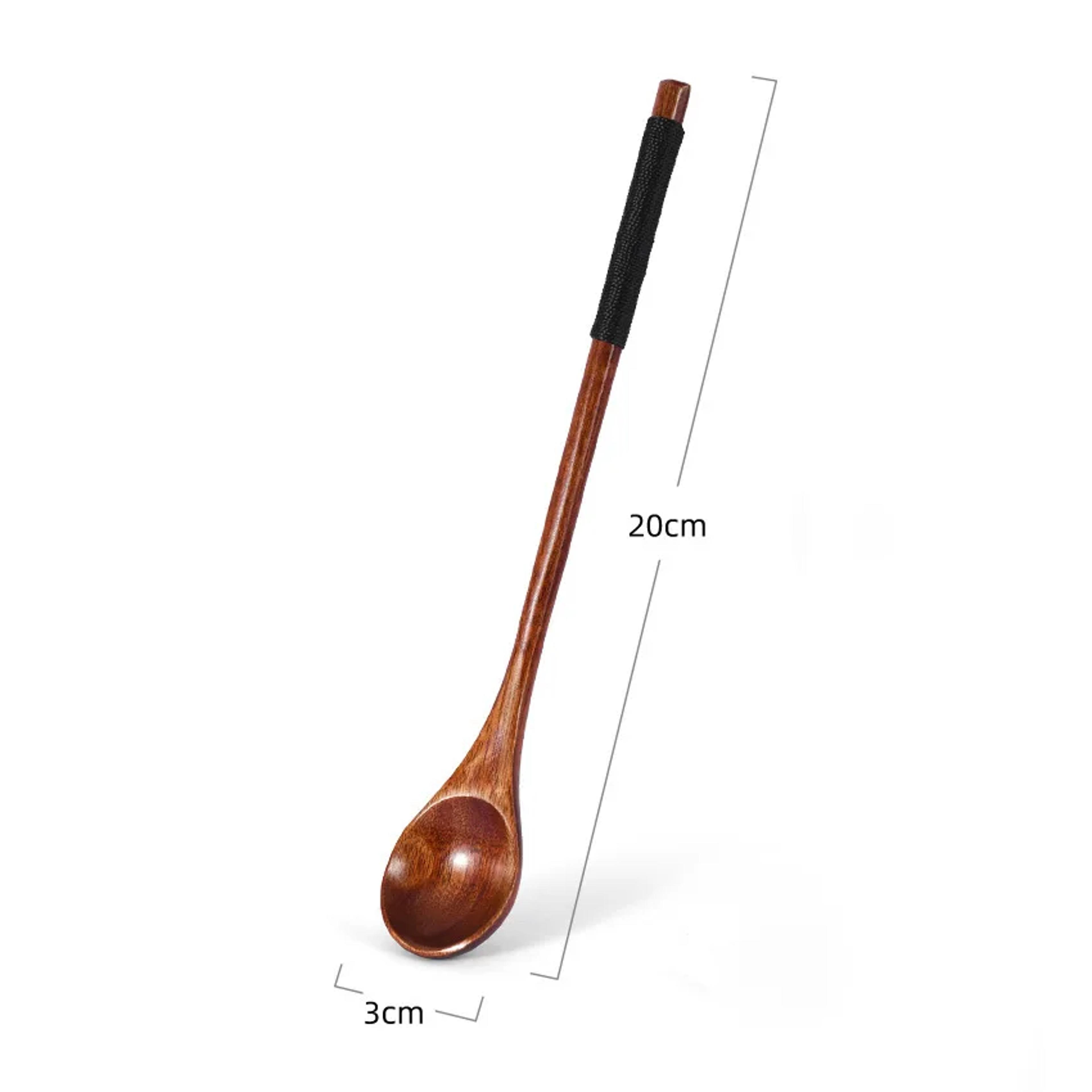 Small Teaspoon Set Wooden Tea Spoon Long Coffee Spoons Wood Honey Dessert Spoon Coffee Drink Stirre 8