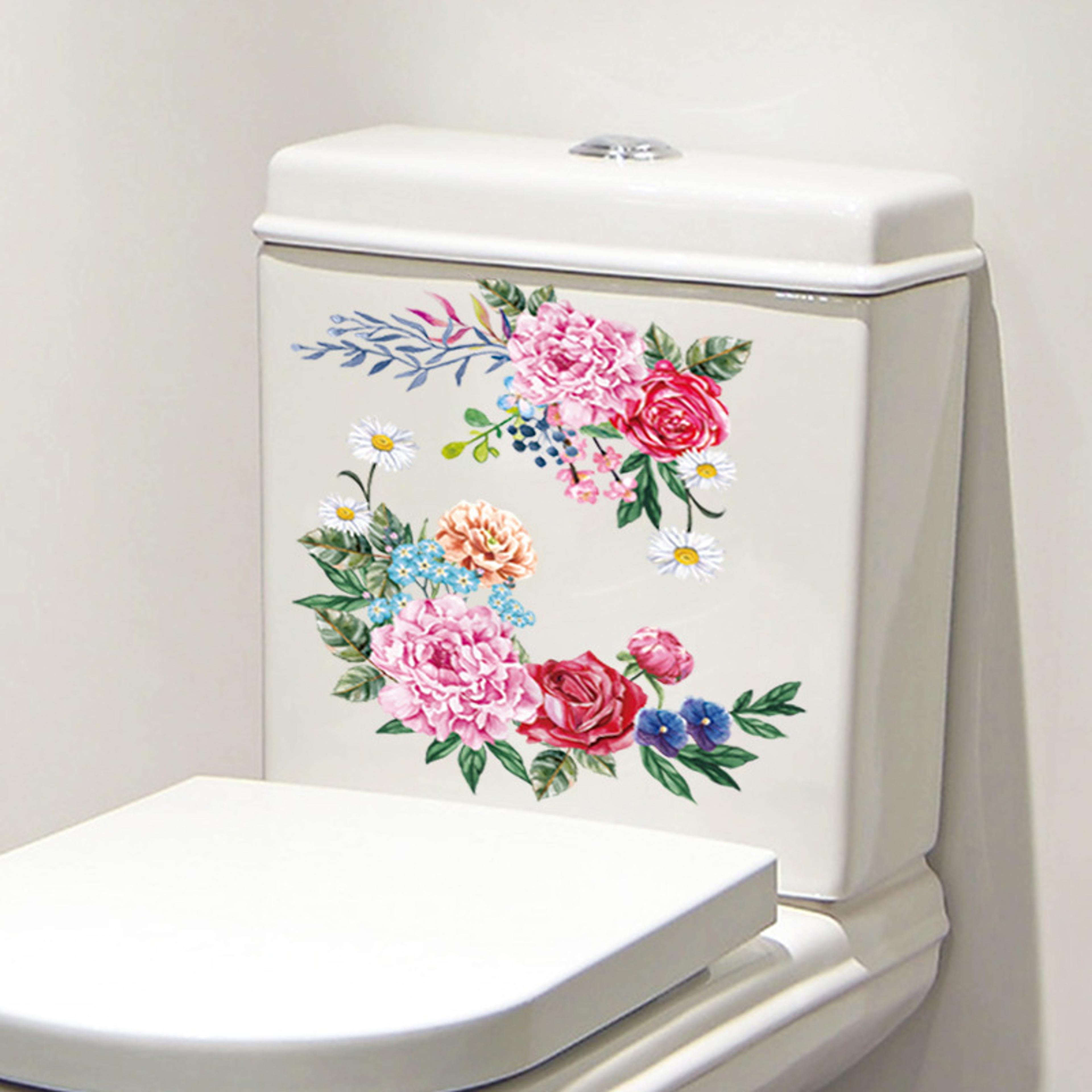 Toilet Sticker Funny Man Removable WC Sticker Selfadhesive Bathroom Wall Stickers Home Decor 7