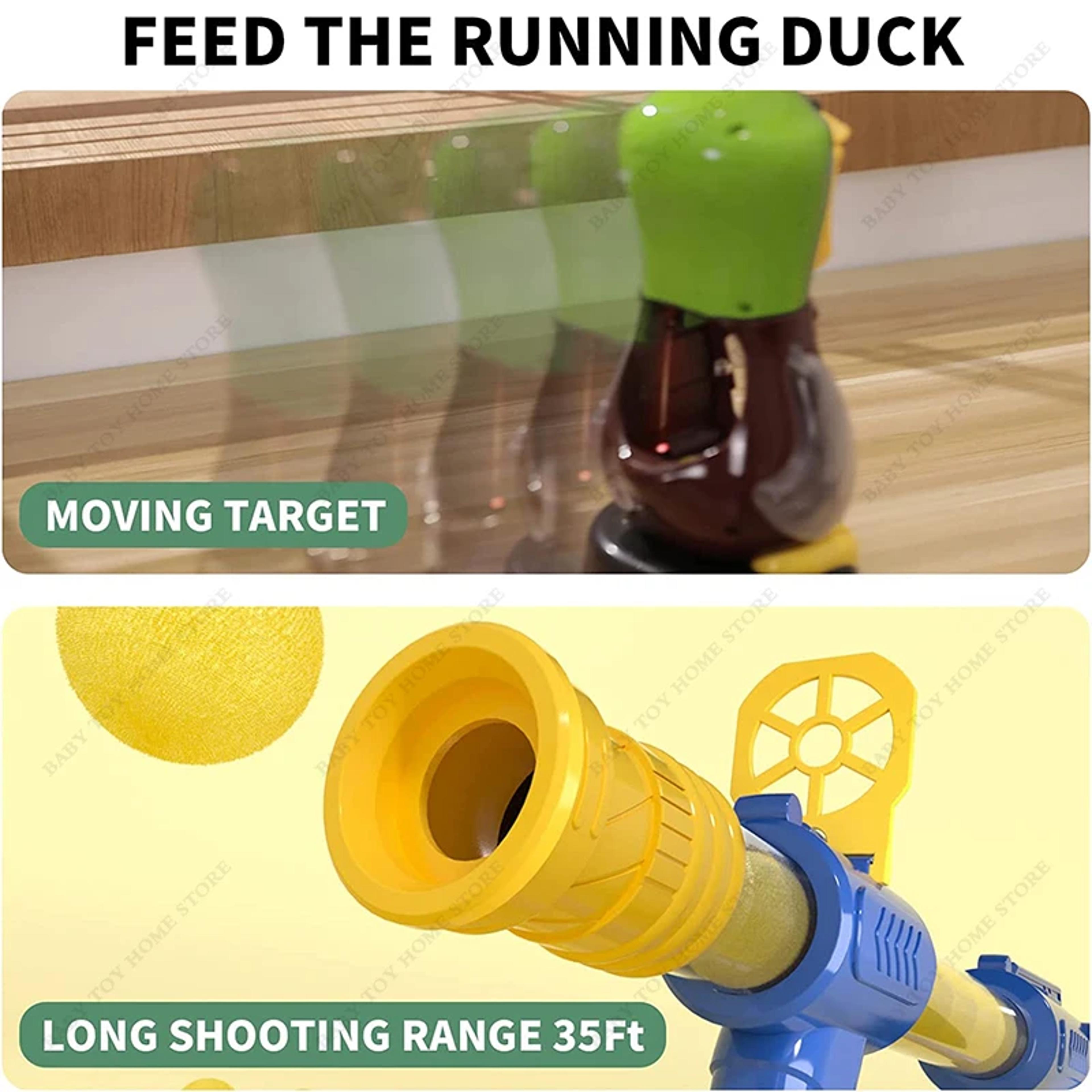 Hungry Duck Foam Balls Electronic Target Practice Toys Airpowered Shooting Duck Battle Game With Li 1