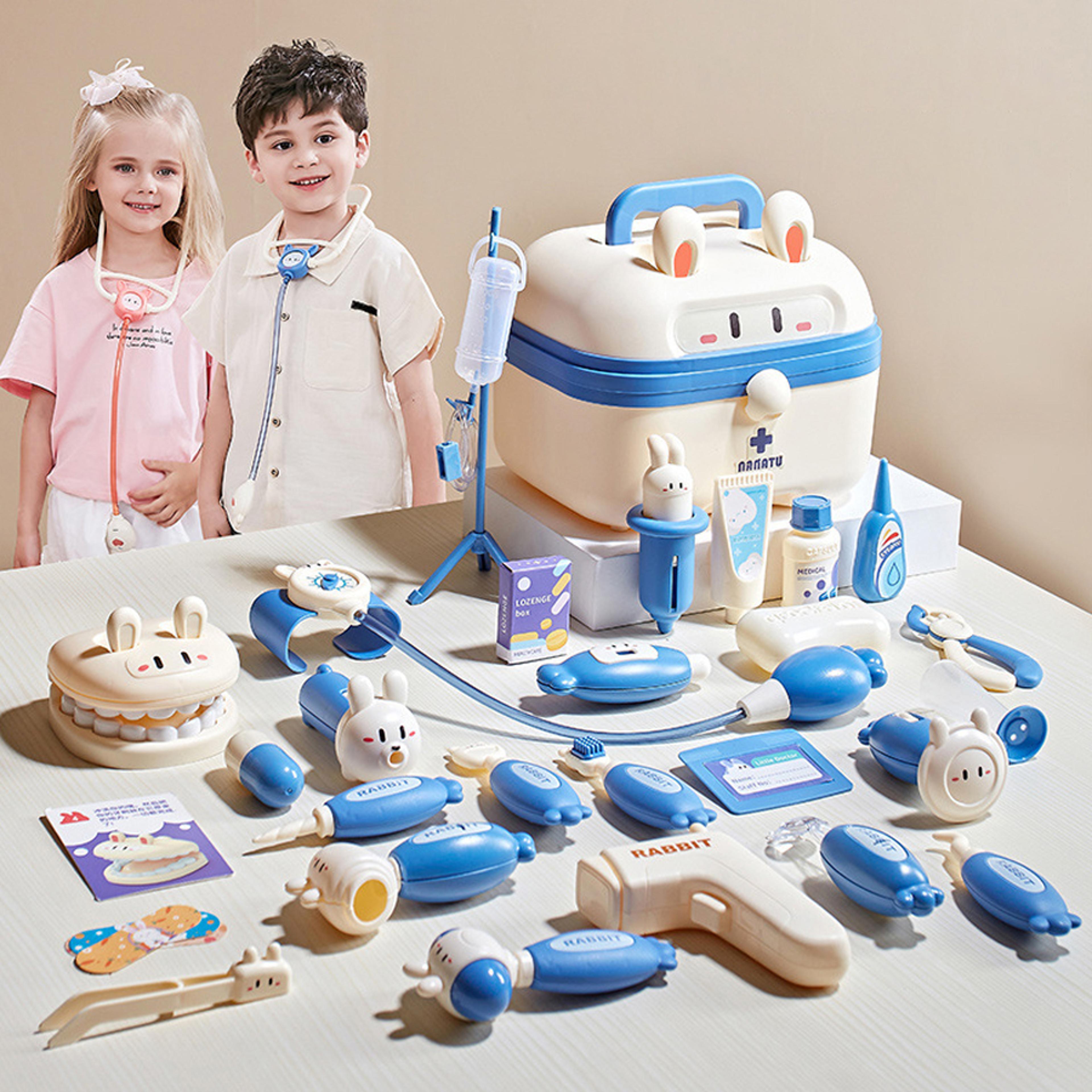 Medical Kit Toys For Kids Kids Doctor Play Set Stethoscope Syringe Dentist Tools Educational Gift F 0