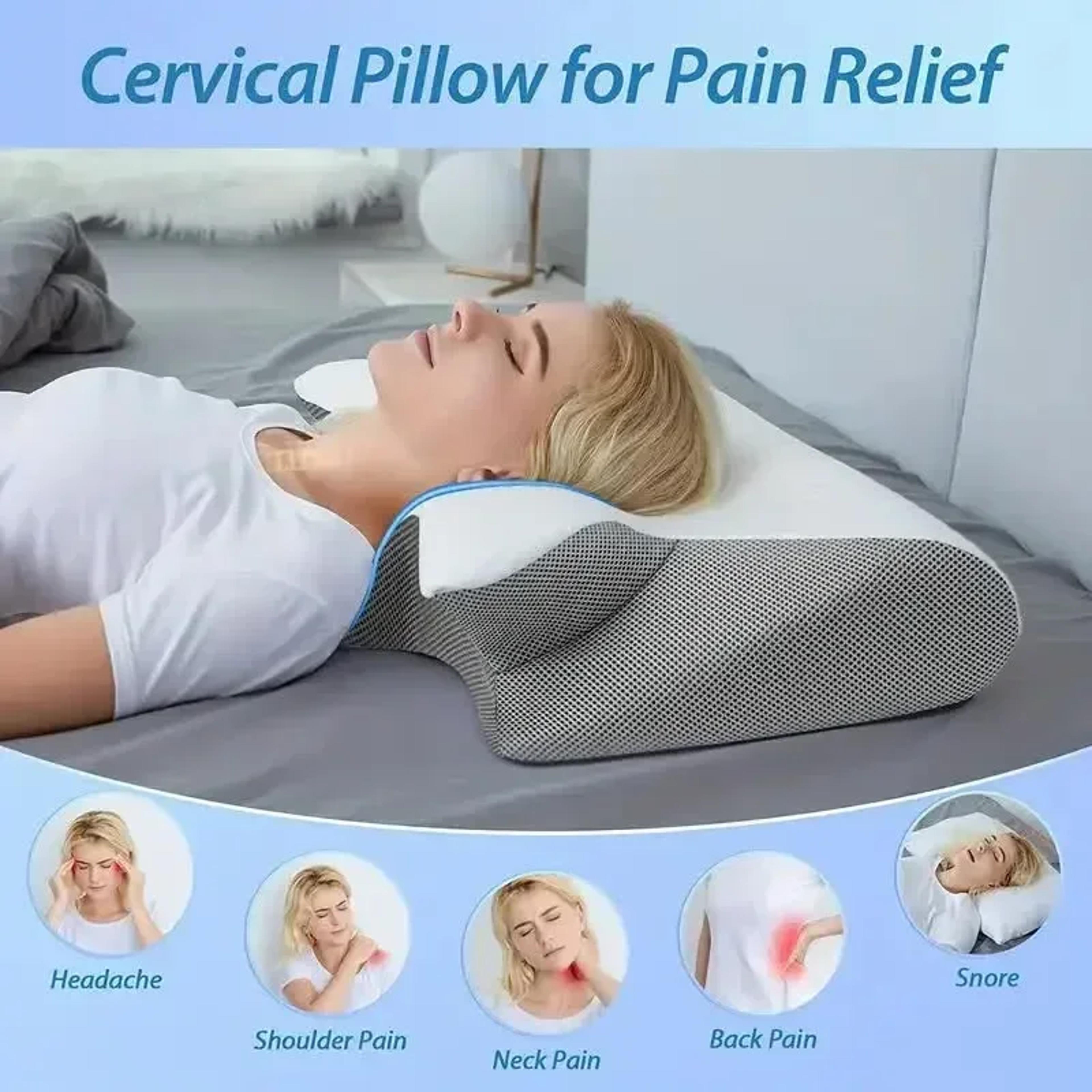 Cervical Neck Pillow With Memory Foam Butterfly Shaped Slow Rebound Design For Neck Protection And  1