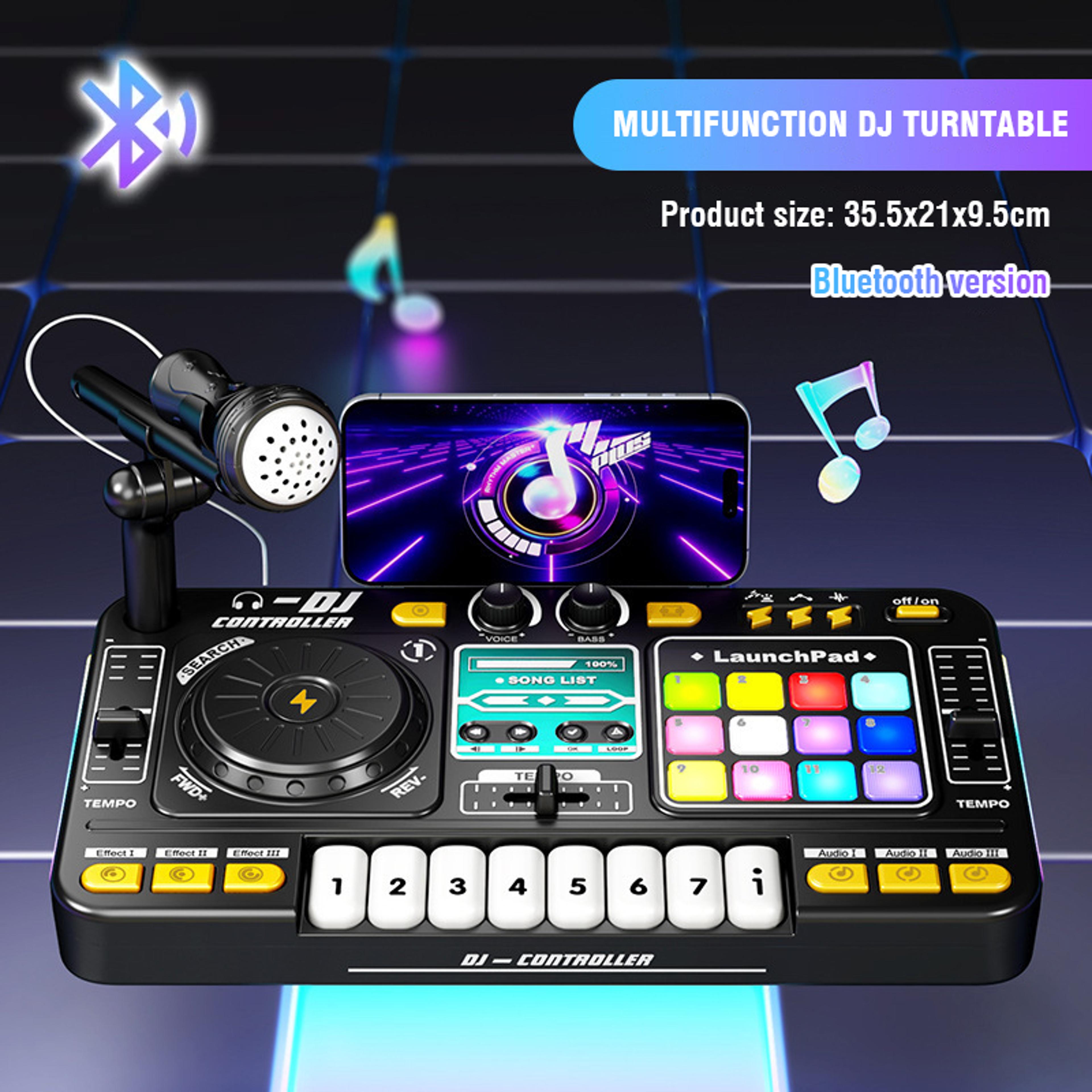 Electronic Piano Keyboard With Bluetooth Kid DJ Mixer And Microphone DJ Turntable Controller Musica 6