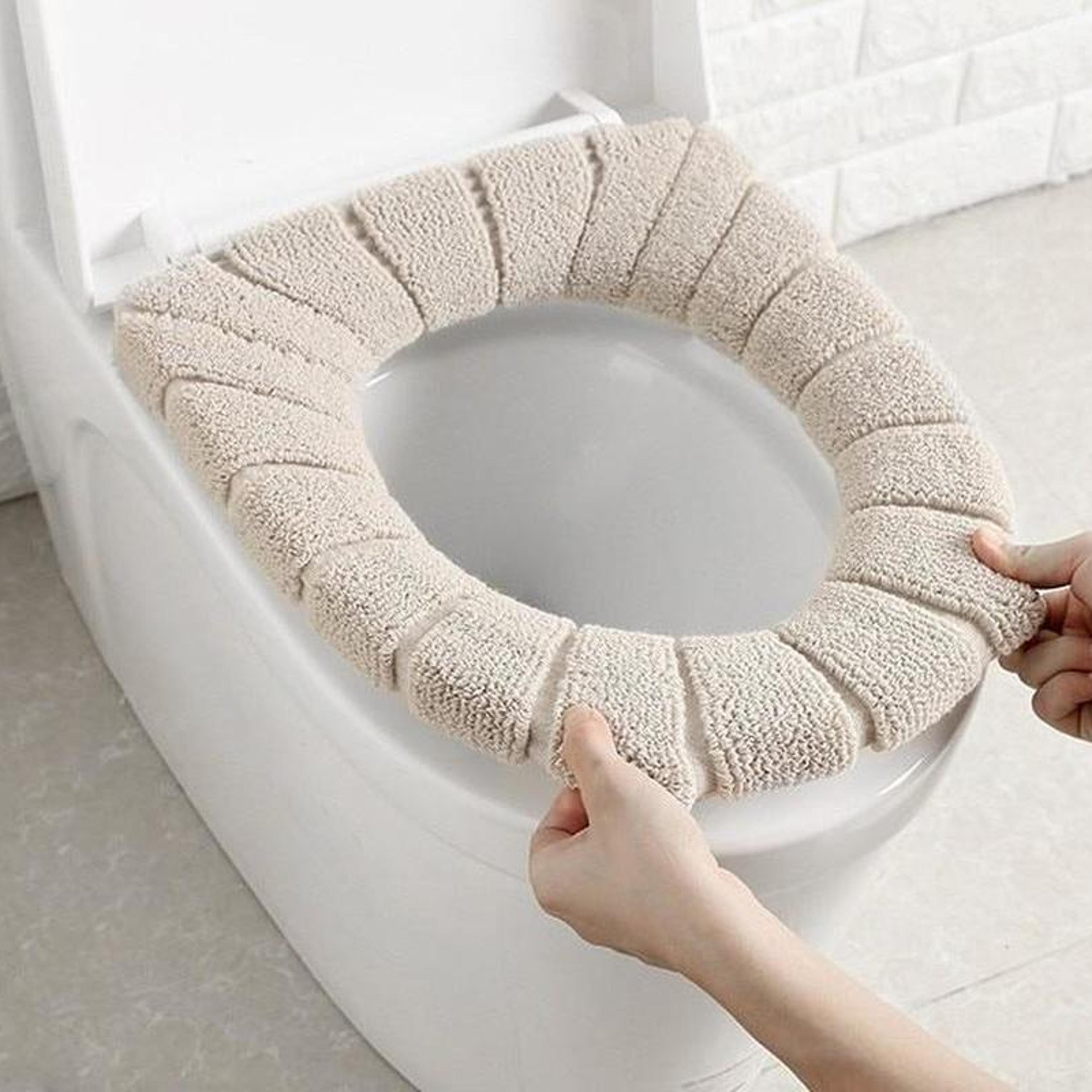 Soft Acrylic Toilet Seat Cover Washable Mat Toilet Lid Cover Accessories Bathroom Home Decor Closes 2
