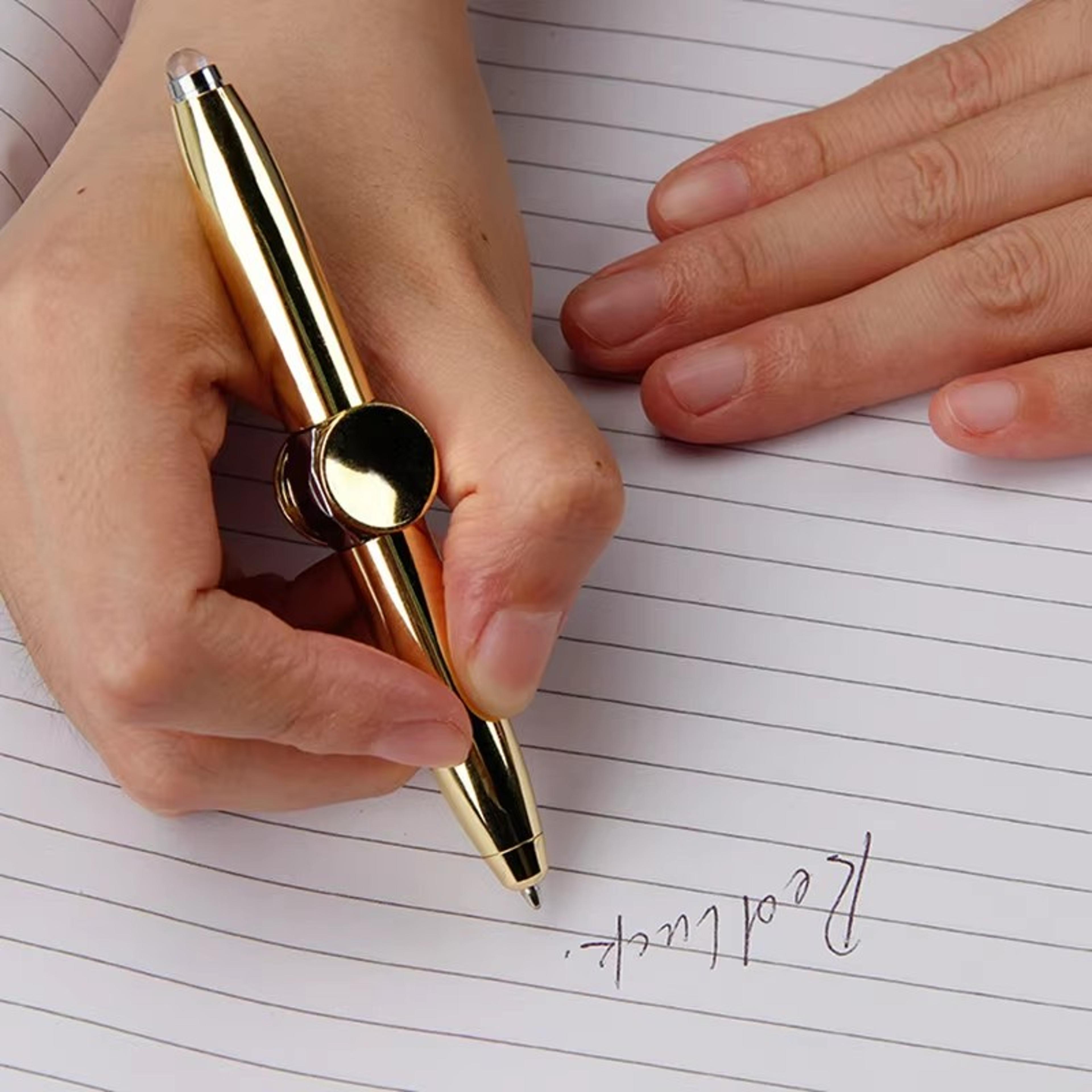 Luminous Gyro Pen Multifunctional Decompression Fidget Spinner LED Light Ballpoint Pen Metal Gift T 3