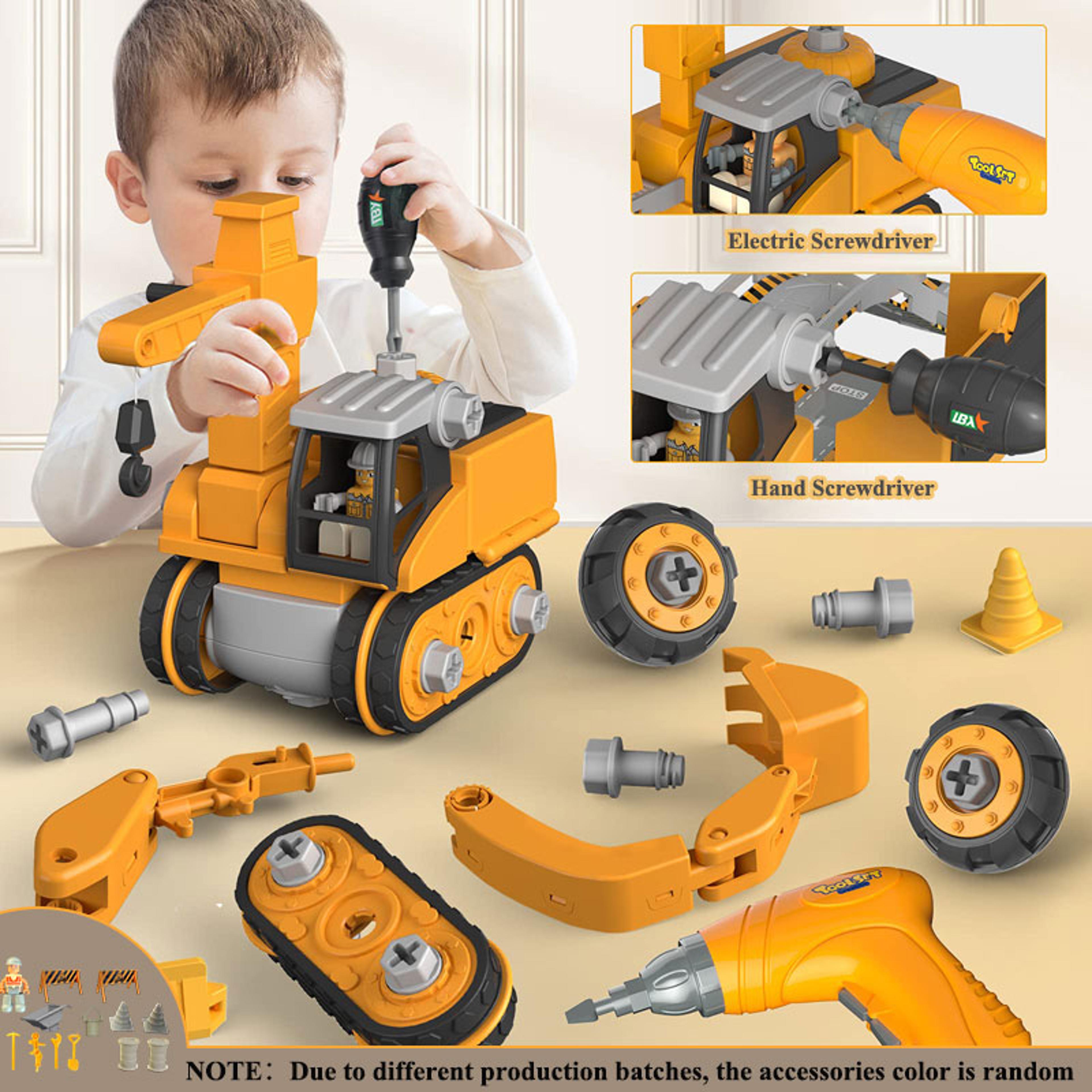 Educational Assembled Sets For Boys Kids Engineering Vehicle Electric Drill Tool Toys Nut Building  0