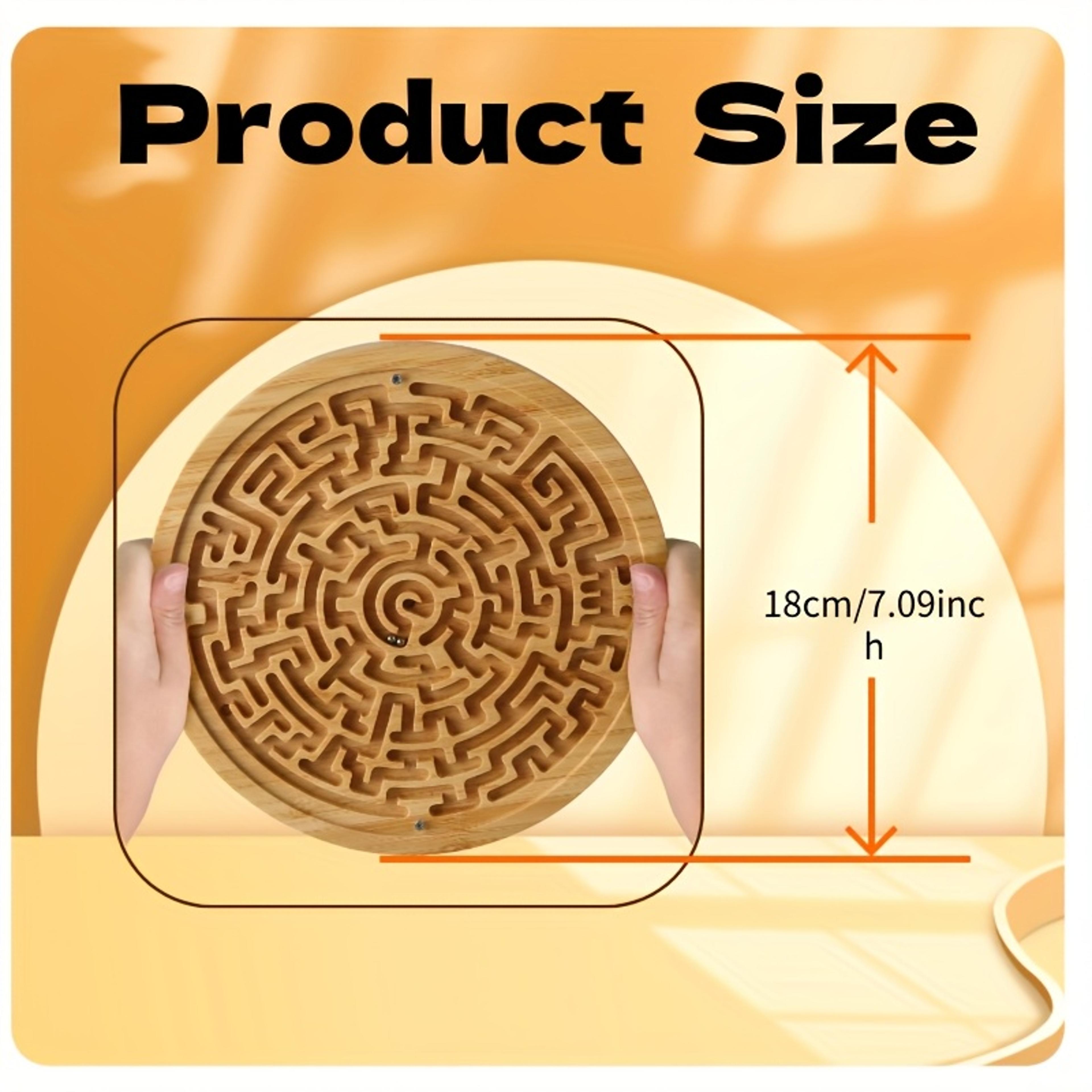 Dual Sided Bamboo Board Balance Maze Game Large Wooden Brain Teaser Puzzle For Seniors Family Memor 6