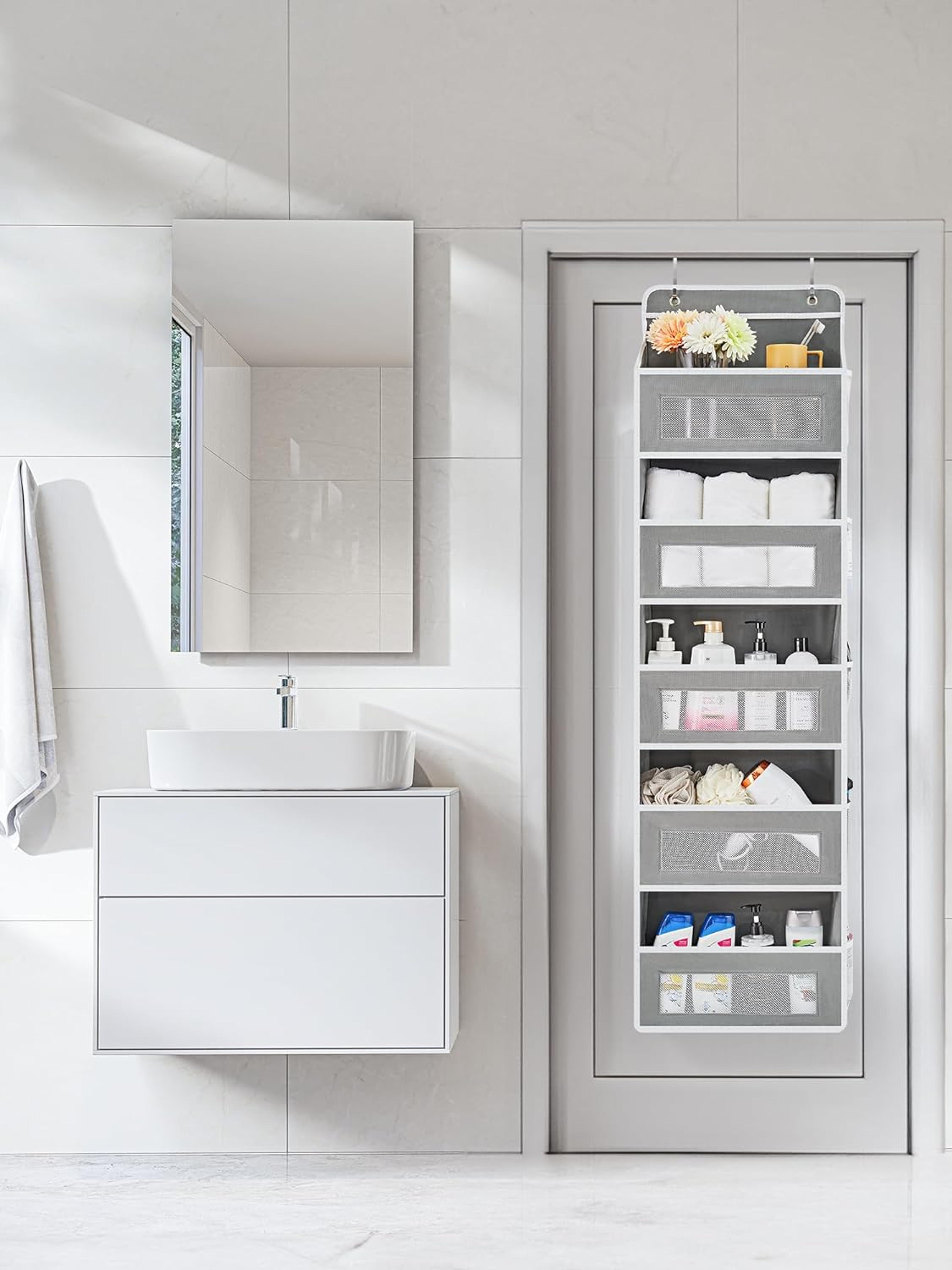 Shelf Hanging Over The Door Organizer Storage With 5Large Capacity Pockets For Bedroom Bathroom 1