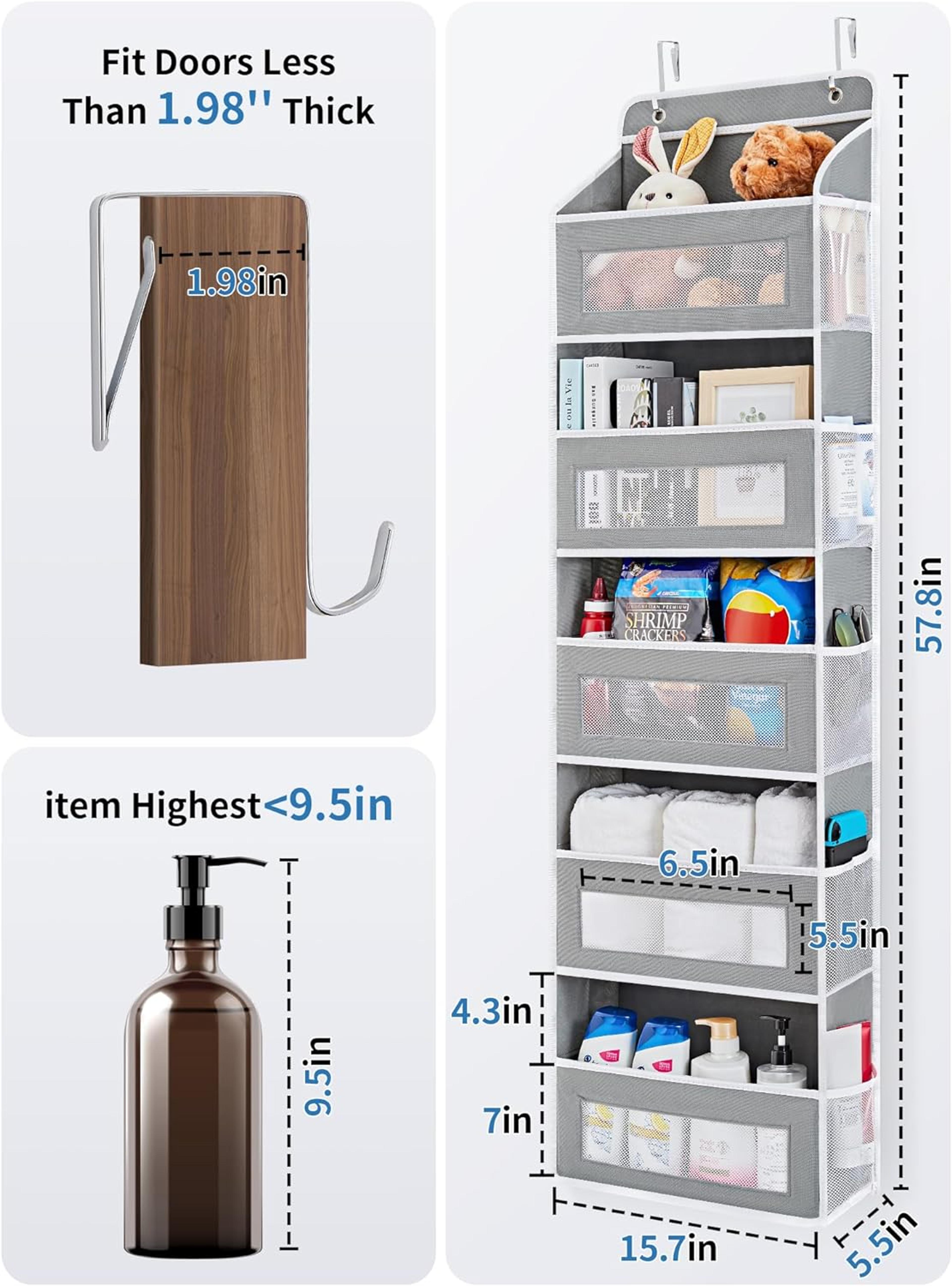 Shelf Hanging Over The Door Organizer Storage With 5Large Capacity Pockets For Bedroom Bathroom 2