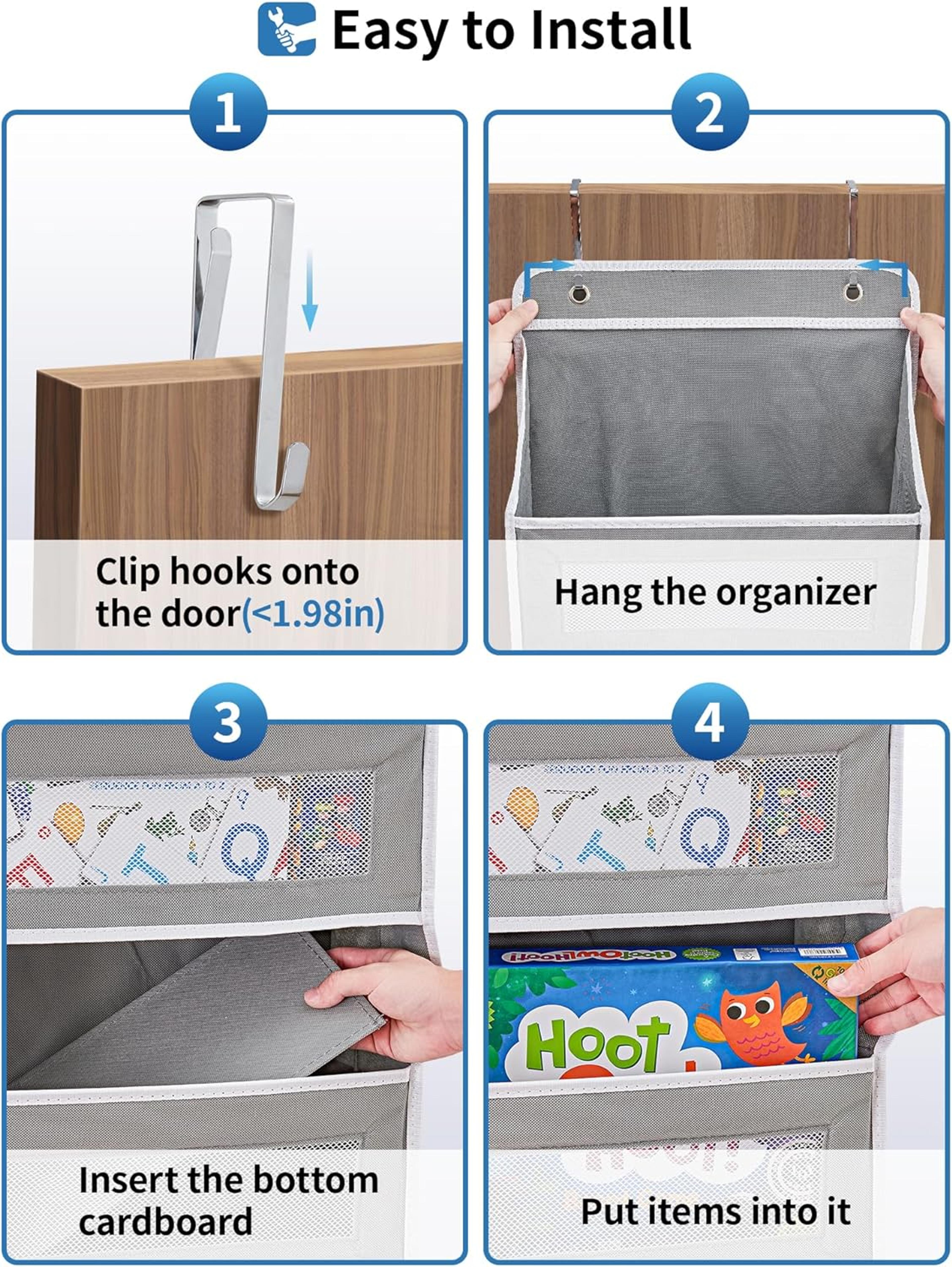 Shelf Hanging Over The Door Organizer Storage With 5Large Capacity Pockets For Bedroom Bathroom 5