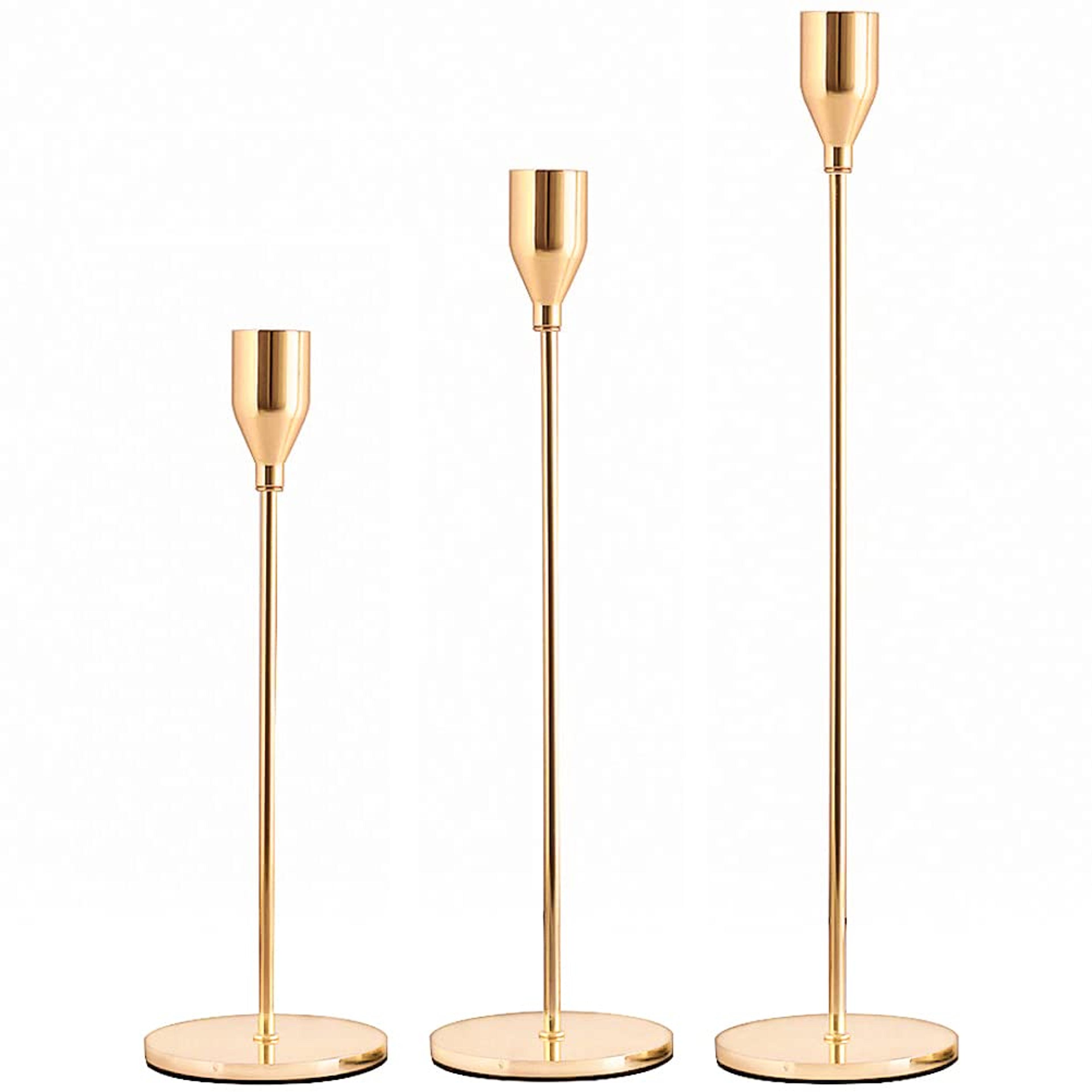 Simple Golden Metal Candle Holders Style Wedding Bar Party Living Room Decor Candlestick 8