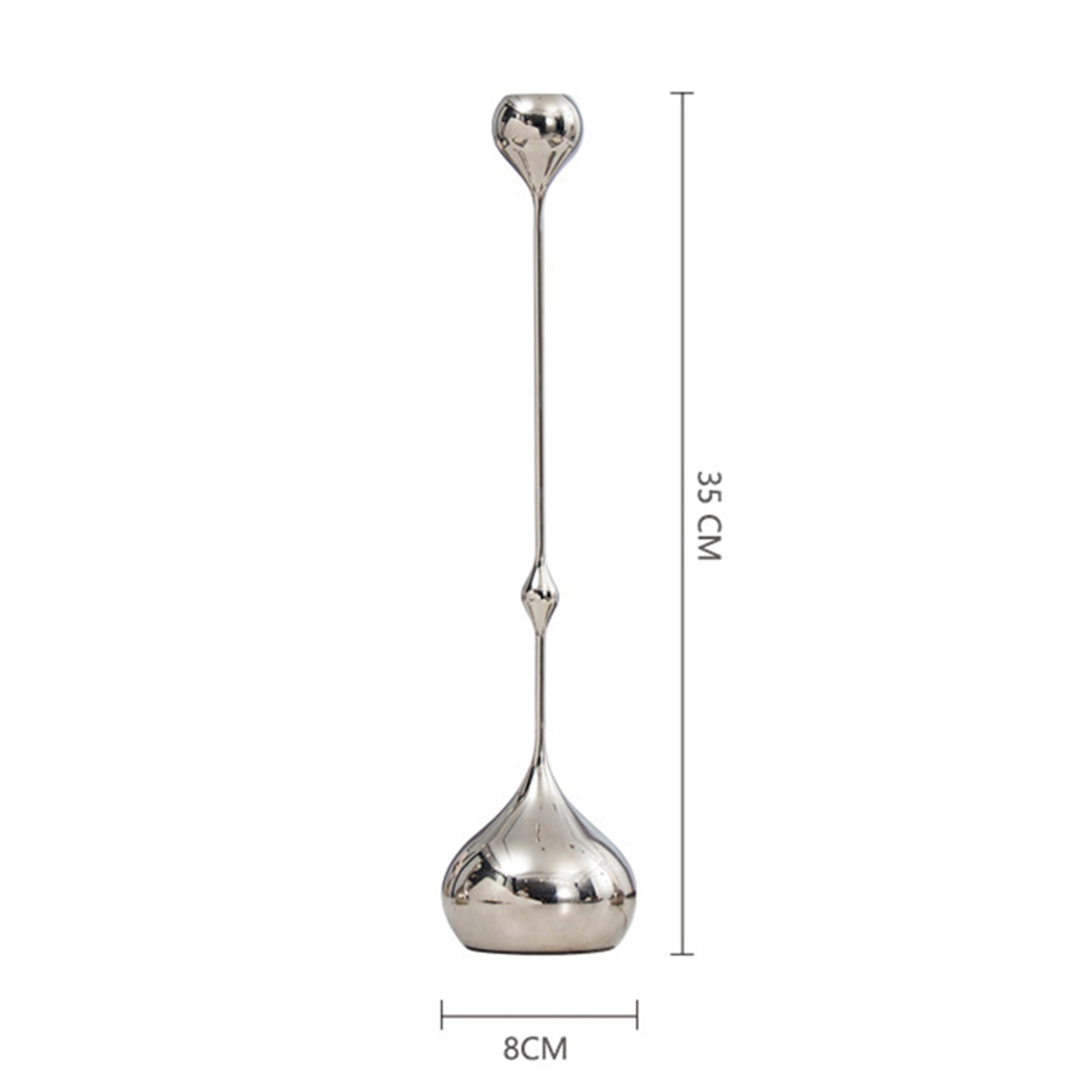 Metal Candlestick Silver Candle Holder Romantic Art Table Decoration For Wedding Dining Photography 7