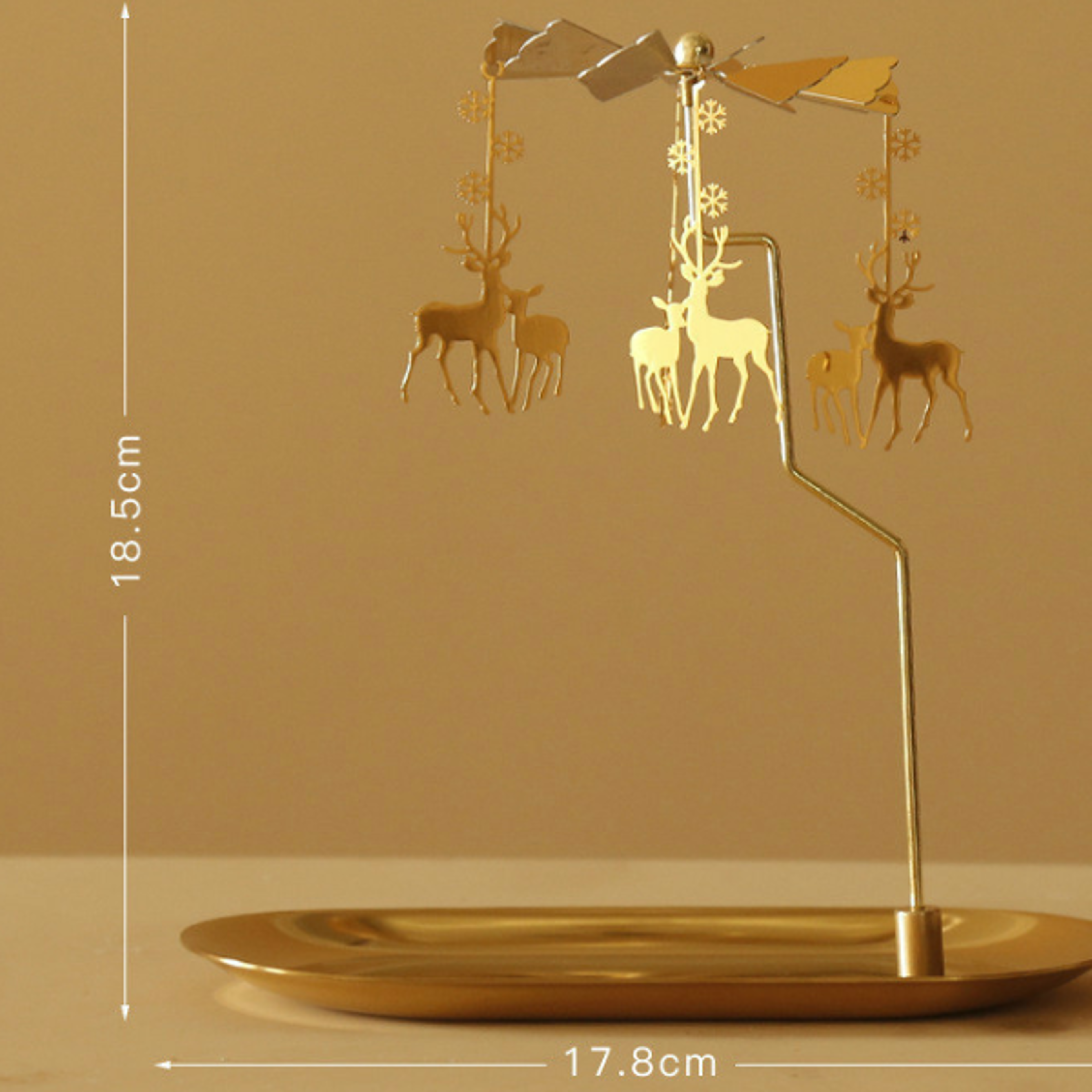 Creative Swing Windmill Tray Rotating Candlestick Scented Candle Romantic Walk Horse Lamp Gift