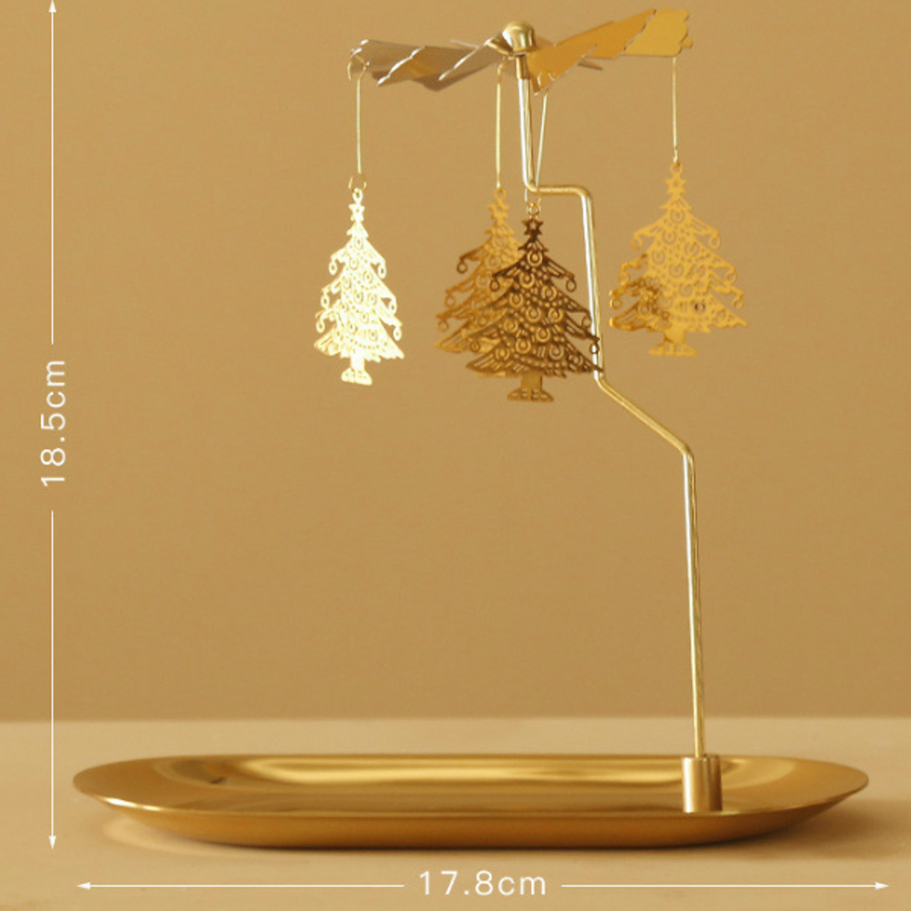 Creative Swing Windmill Tray Rotating Candlestick Scented Candle Romantic Walk Horse Lamp Gift