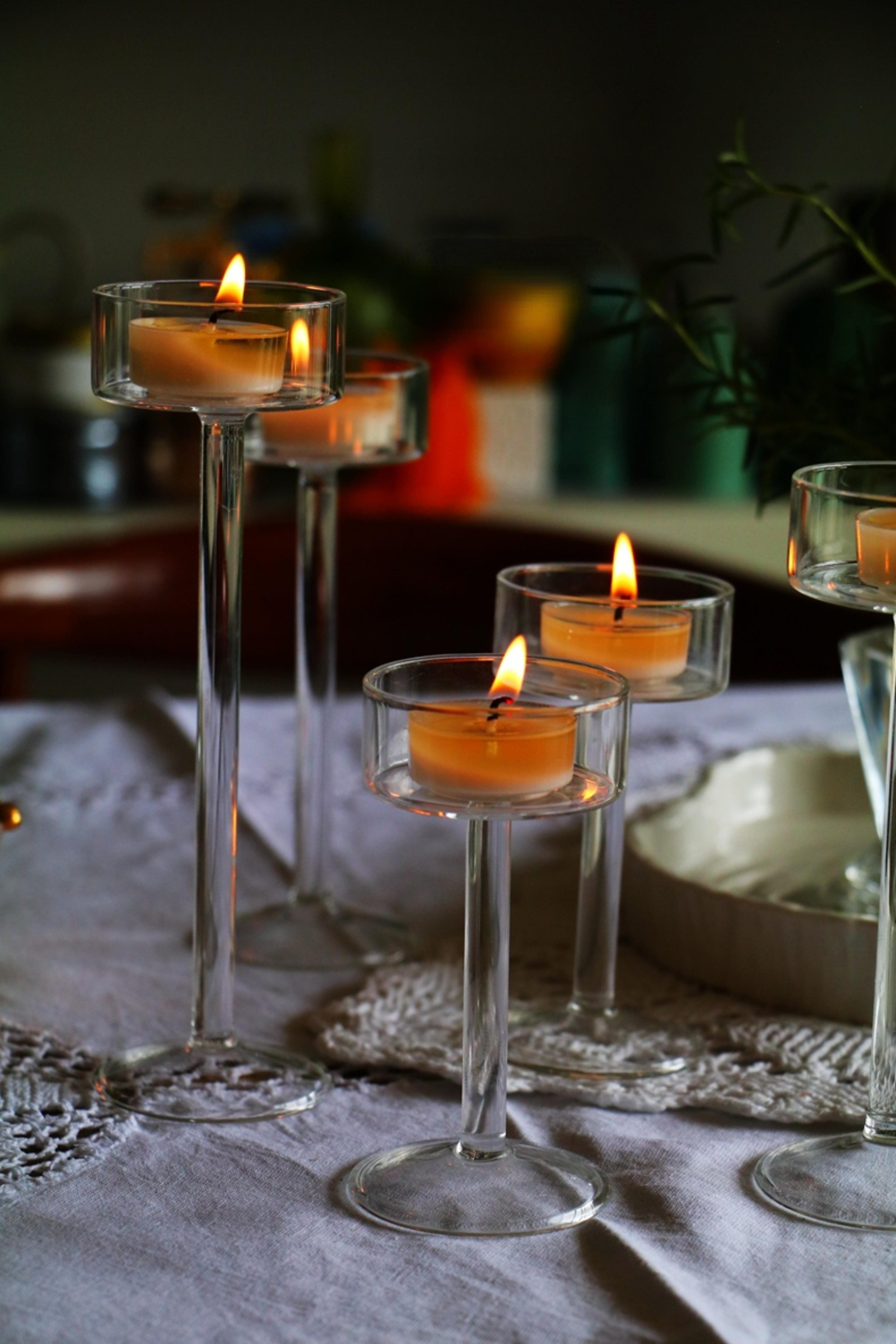 Tealight Candle Holders Set Glass Candle Holder For Wedding Table Centerpieces Crystal Holder For H 2