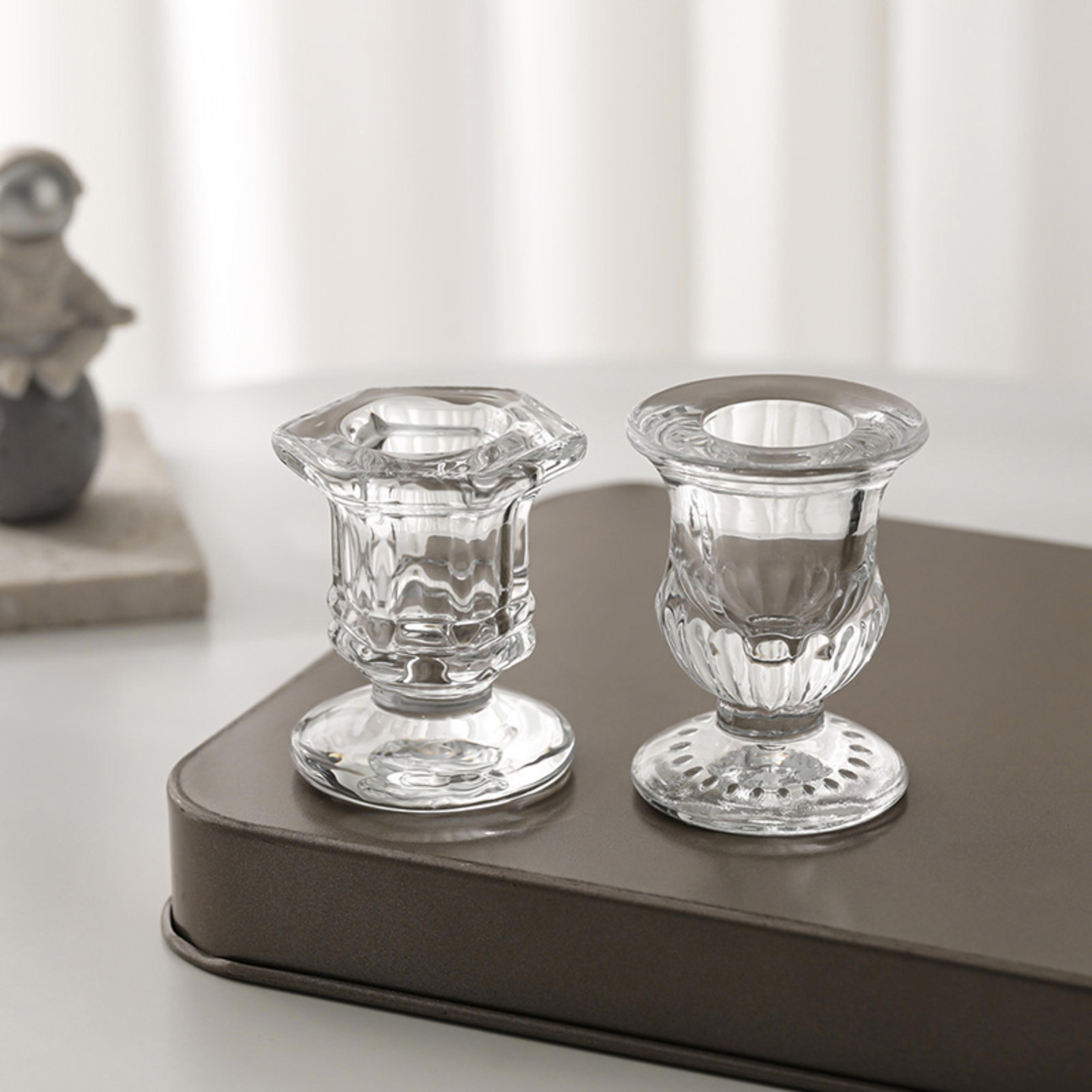 Novelty Glass Candle Holder Romantic Candle Stand Wedding Centerpieces Desk Ornaments Gifts 1