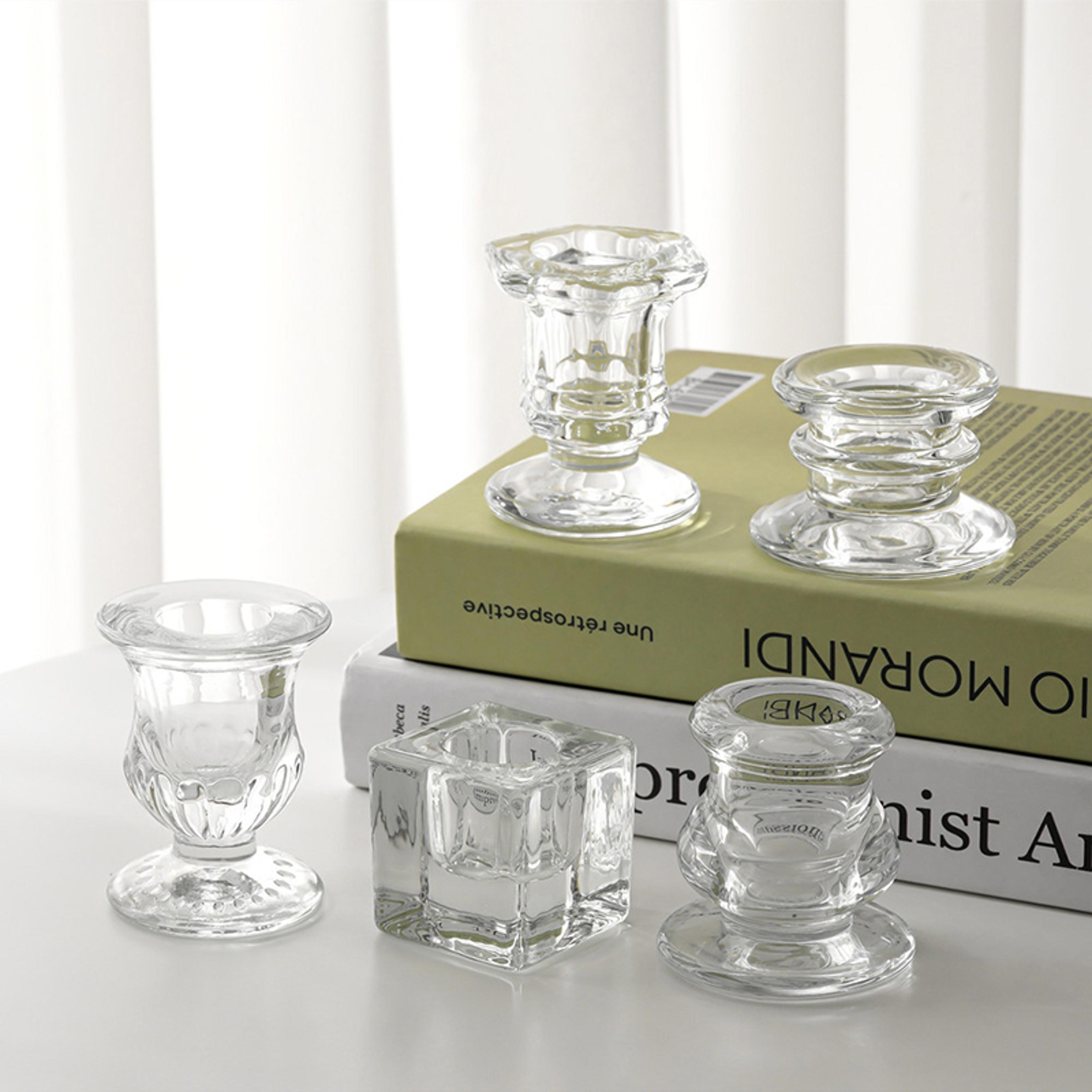 Novelty Glass Candle Holder Romantic Candle Stand Wedding Centerpieces Desk Ornaments Gifts 3