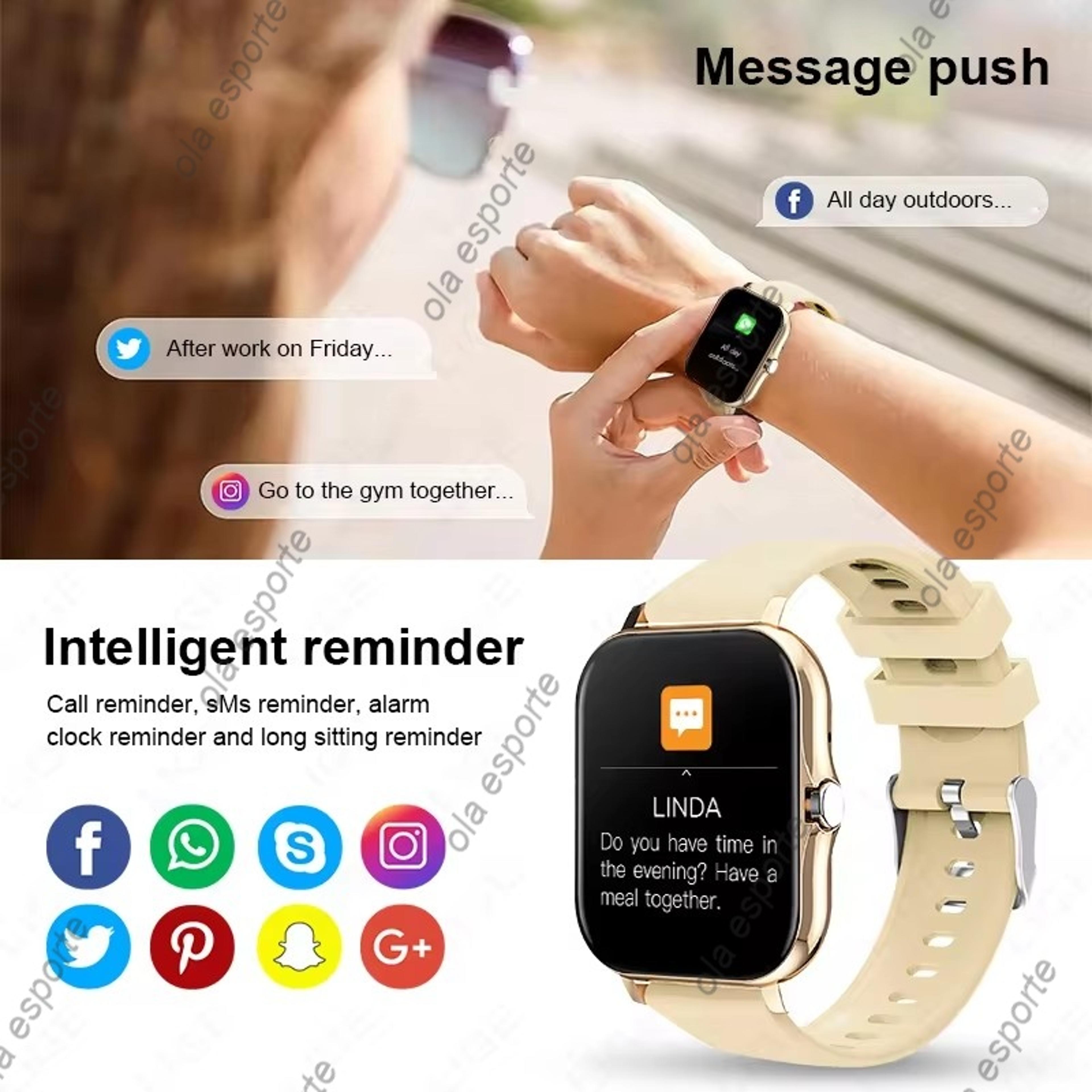 Smart Watch Bluetooth Call DIY Dial Weather Forecast Sport Modes For Men Women 2