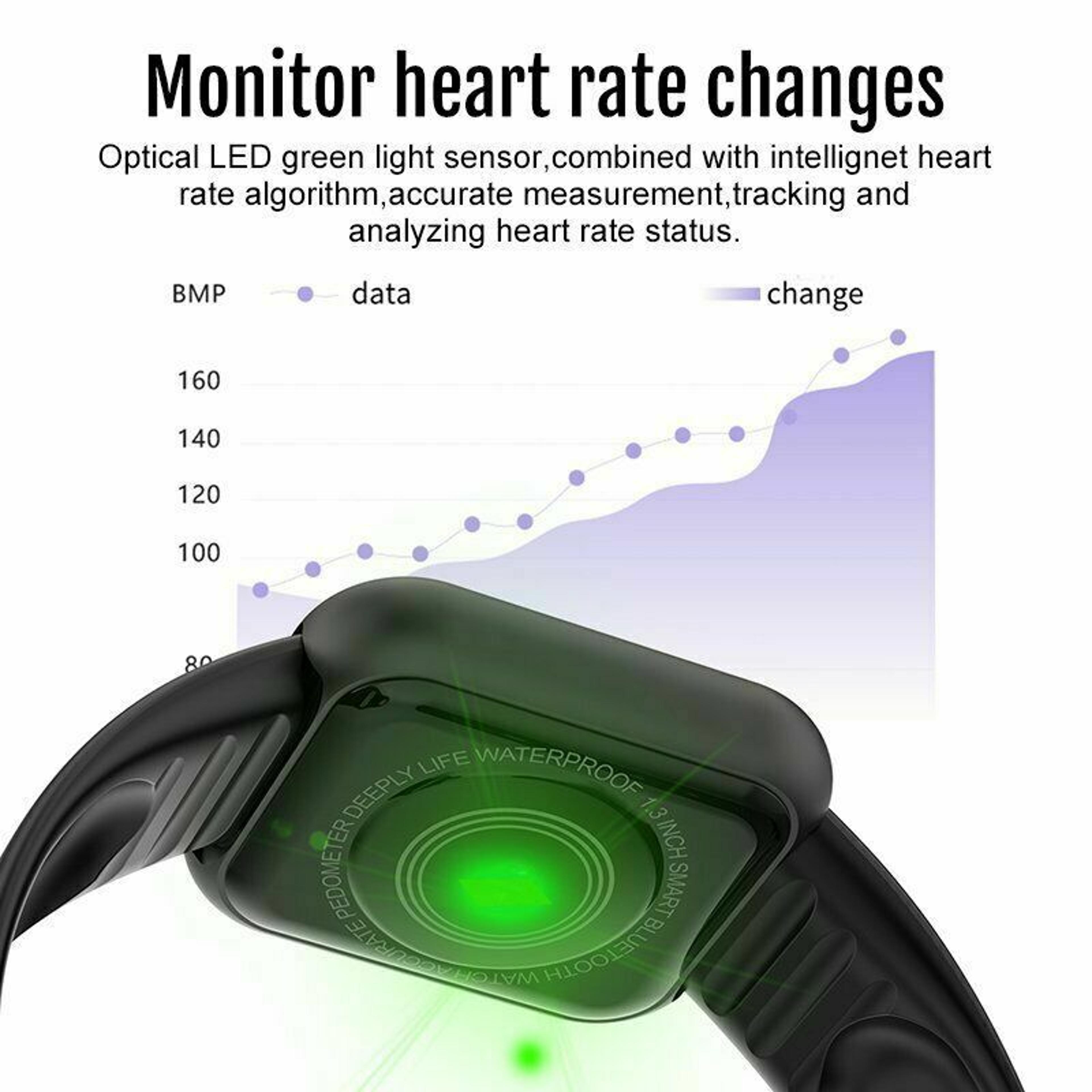 Bluetooth Connected Multifunctional Smart Watch Men Women Sports Fitness Sleep Monitor Music Bracel 2