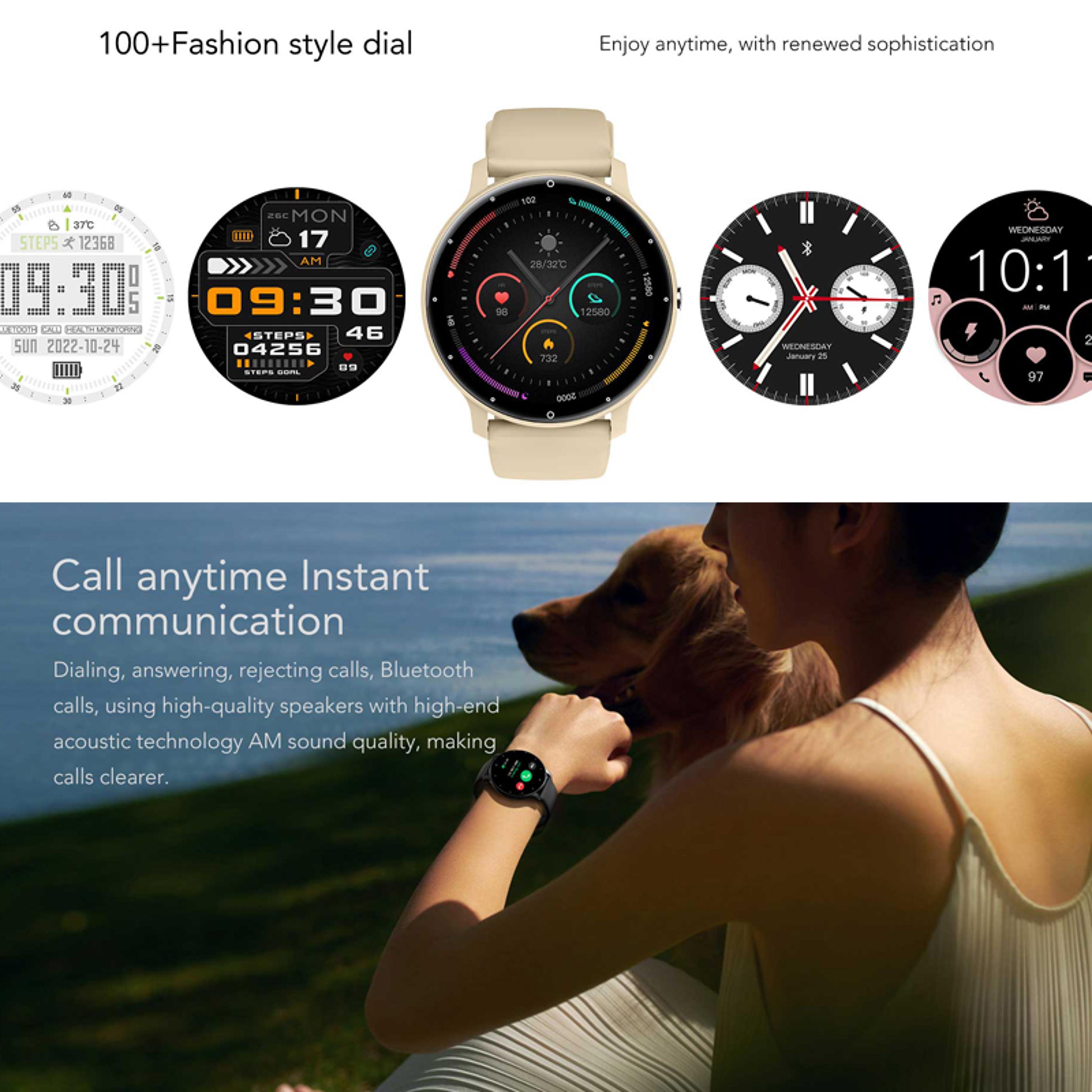 Ultra Light Smart Watch For Men Sports Fitness Full Touch Screen Bluetooth Call Heart Rate Monitor 3