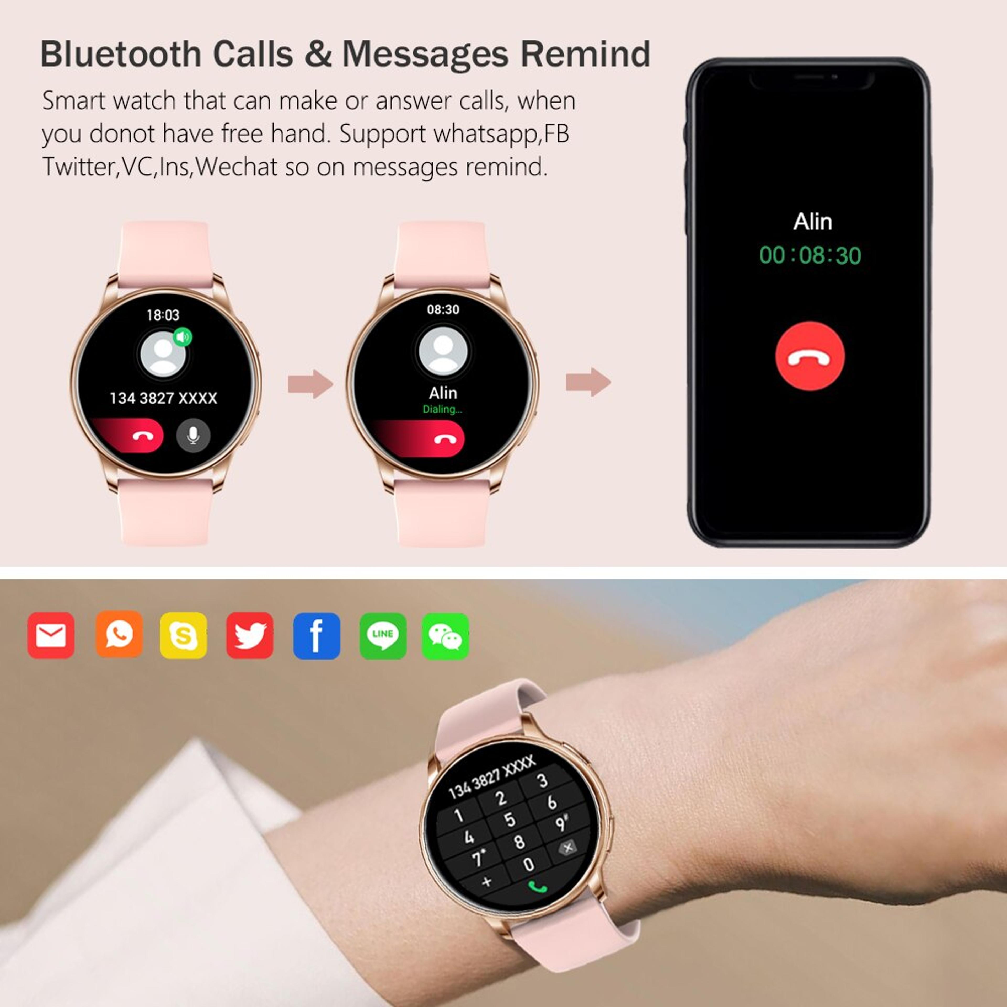 Smart Watch Women Bluetooth Call Custom Dial Men Fitness Tracker Sport Heart Rate Smartwatch 3