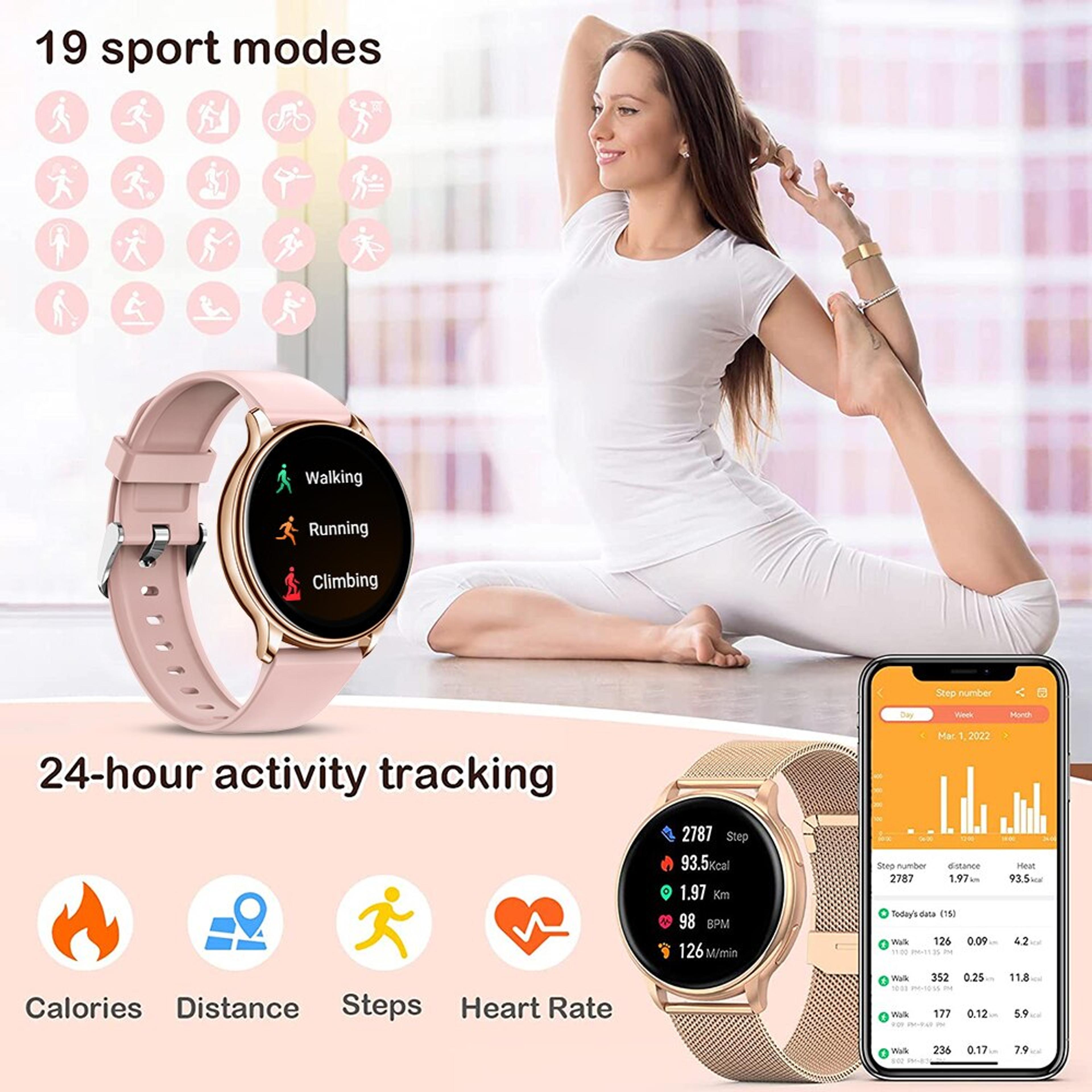 Smart Watch Women Bluetooth Call Custom Dial Men Fitness Tracker Sport Heart Rate Smartwatch 2