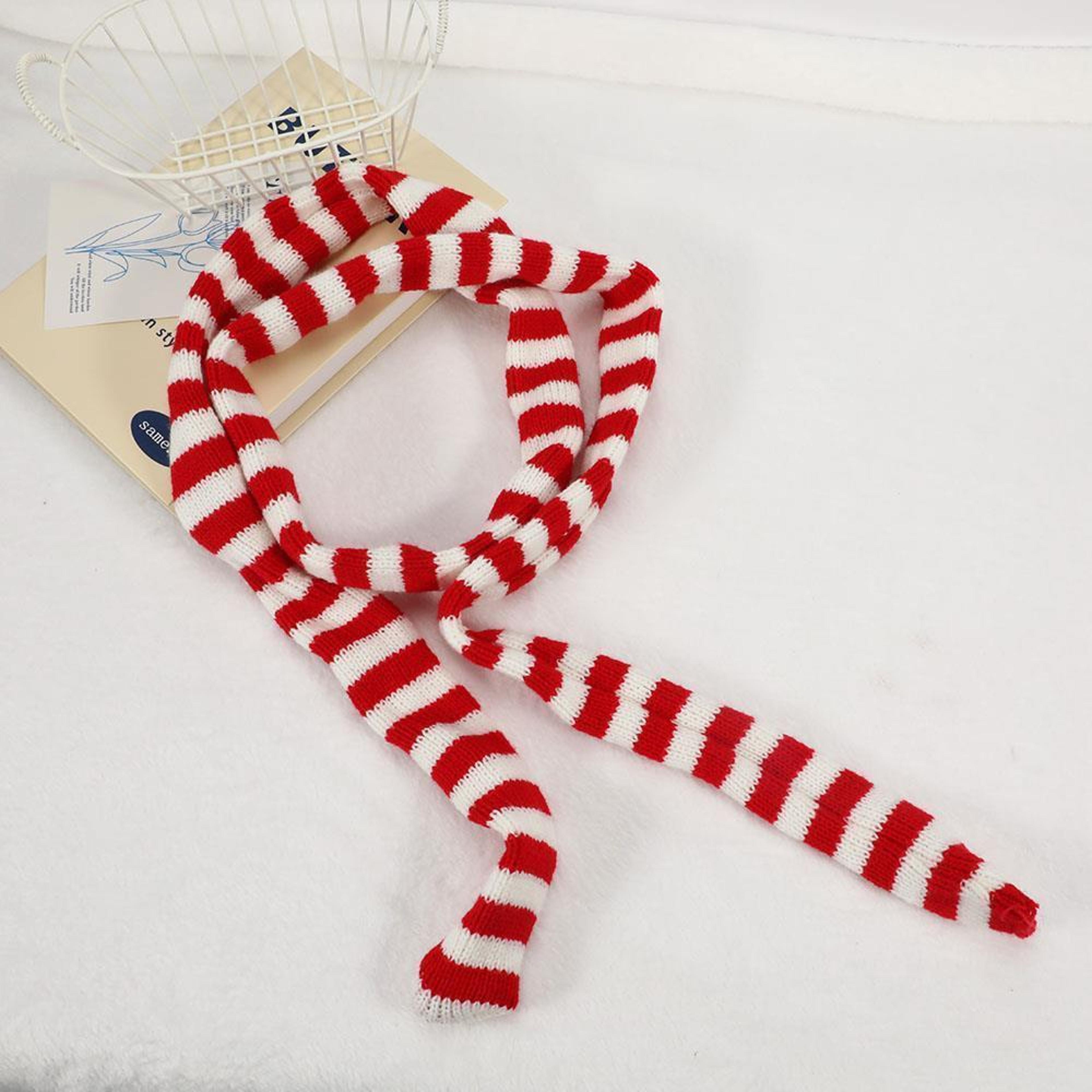 Stripe Women Cotton Scarves Long Thin Neckerchief Fashion Streetwear 7