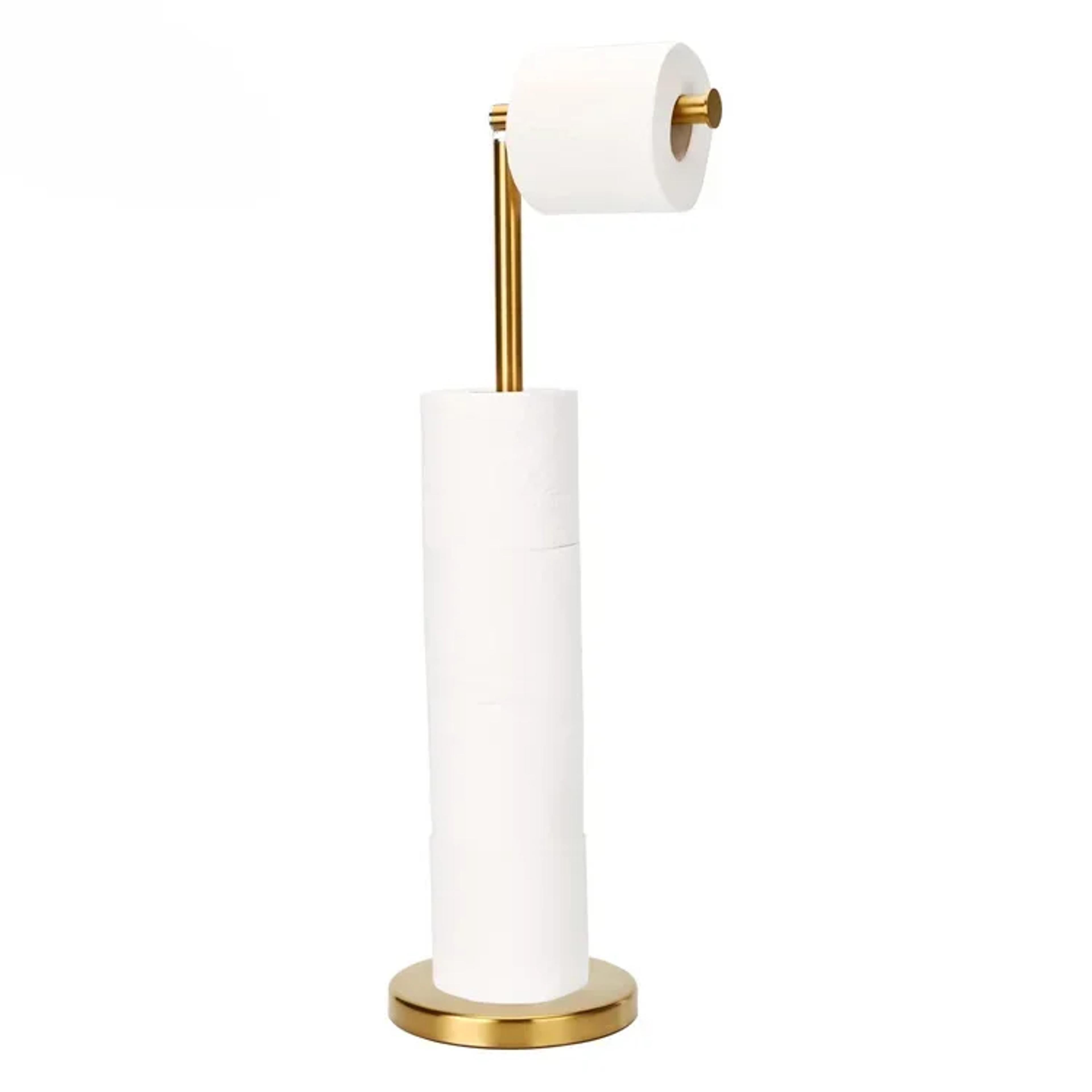 Single Pole Paper Towel Holder Bathroom Stainless Steel Floor Mounted Toilet Paper Holder Kitchen F 6