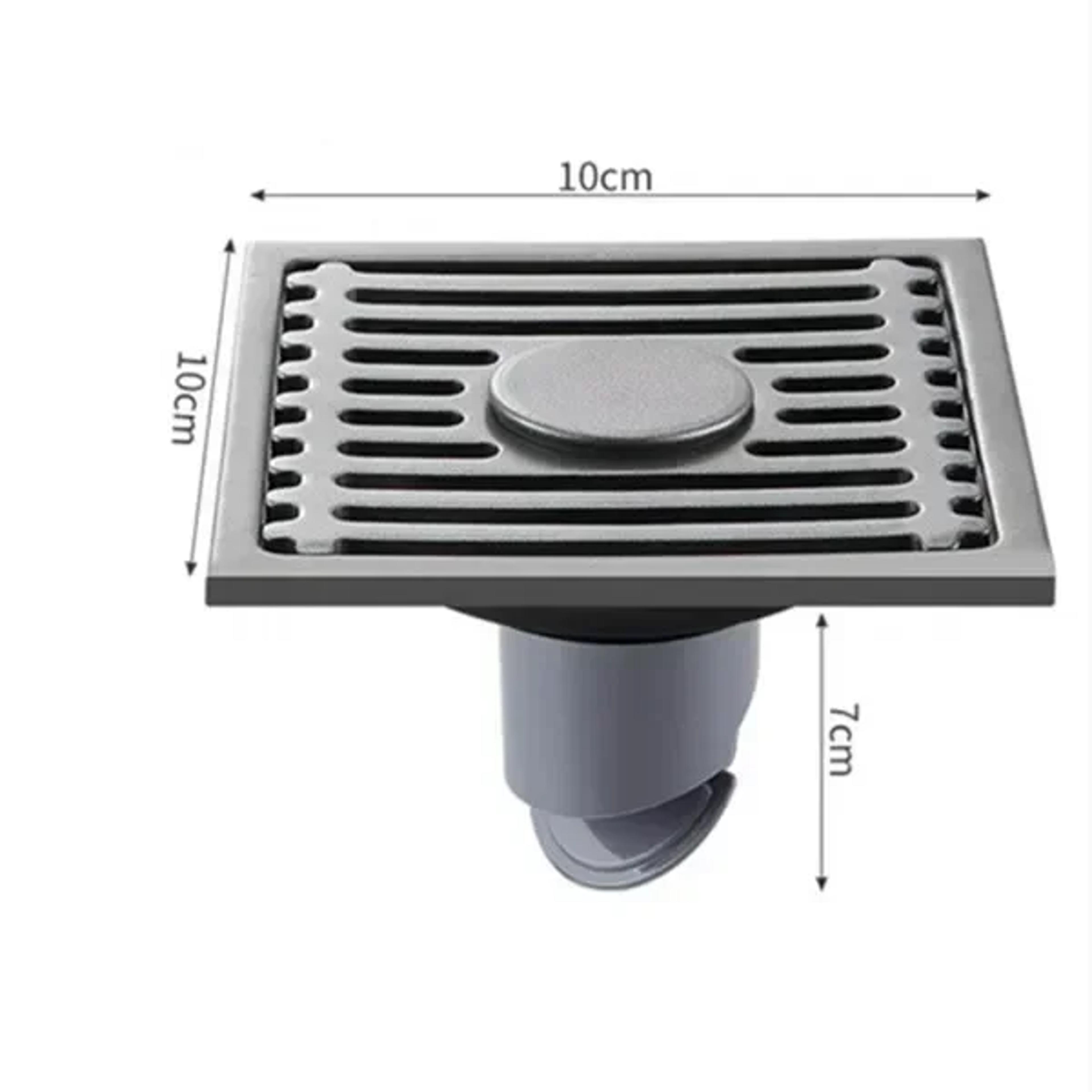 Stainless Steel Square Floor Drain Antiodor With Removable Cover For Bathroom Laundry 5