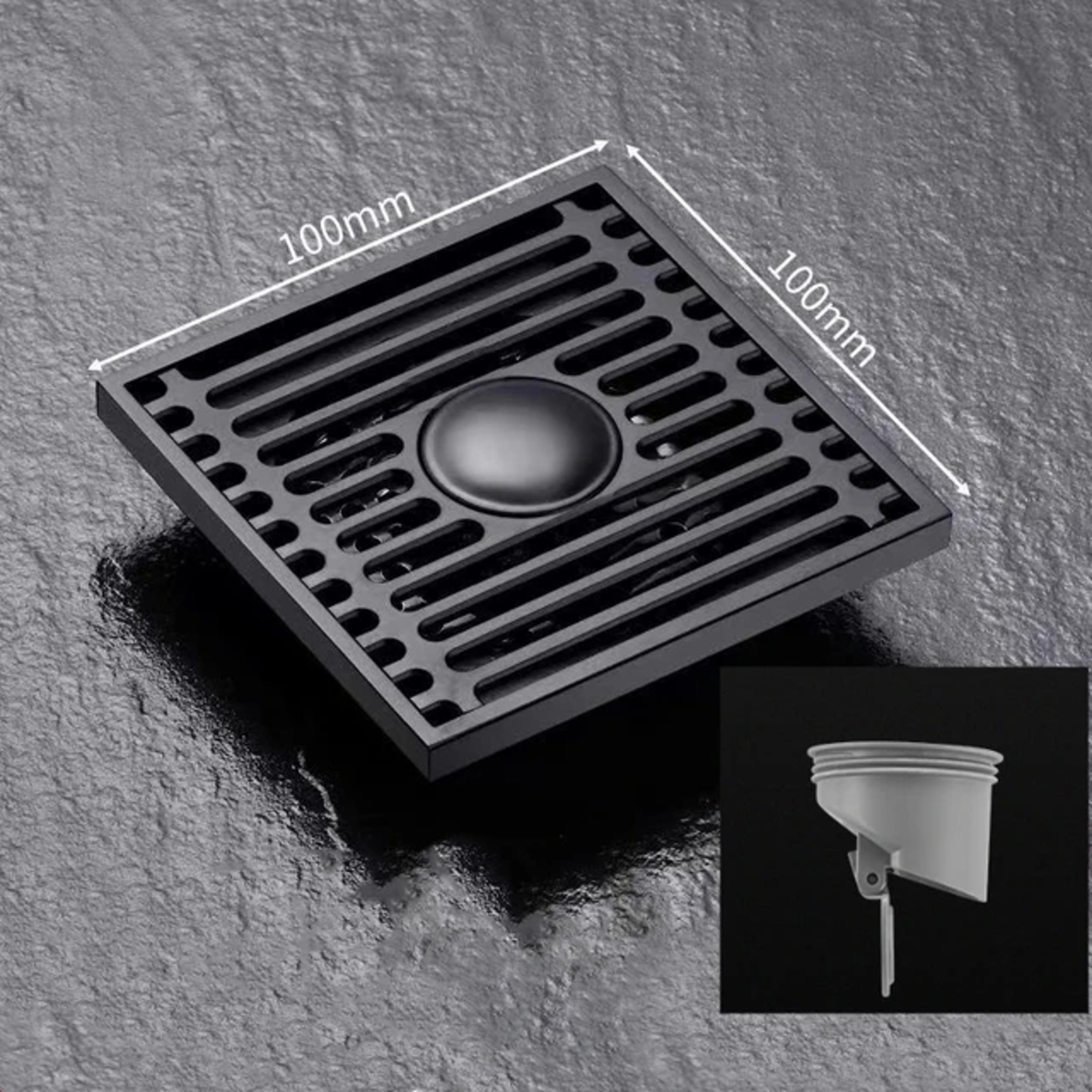 Stainless Steel Square Floor Drain Antiodor With Removable Cover For Bathroom Laundry 7