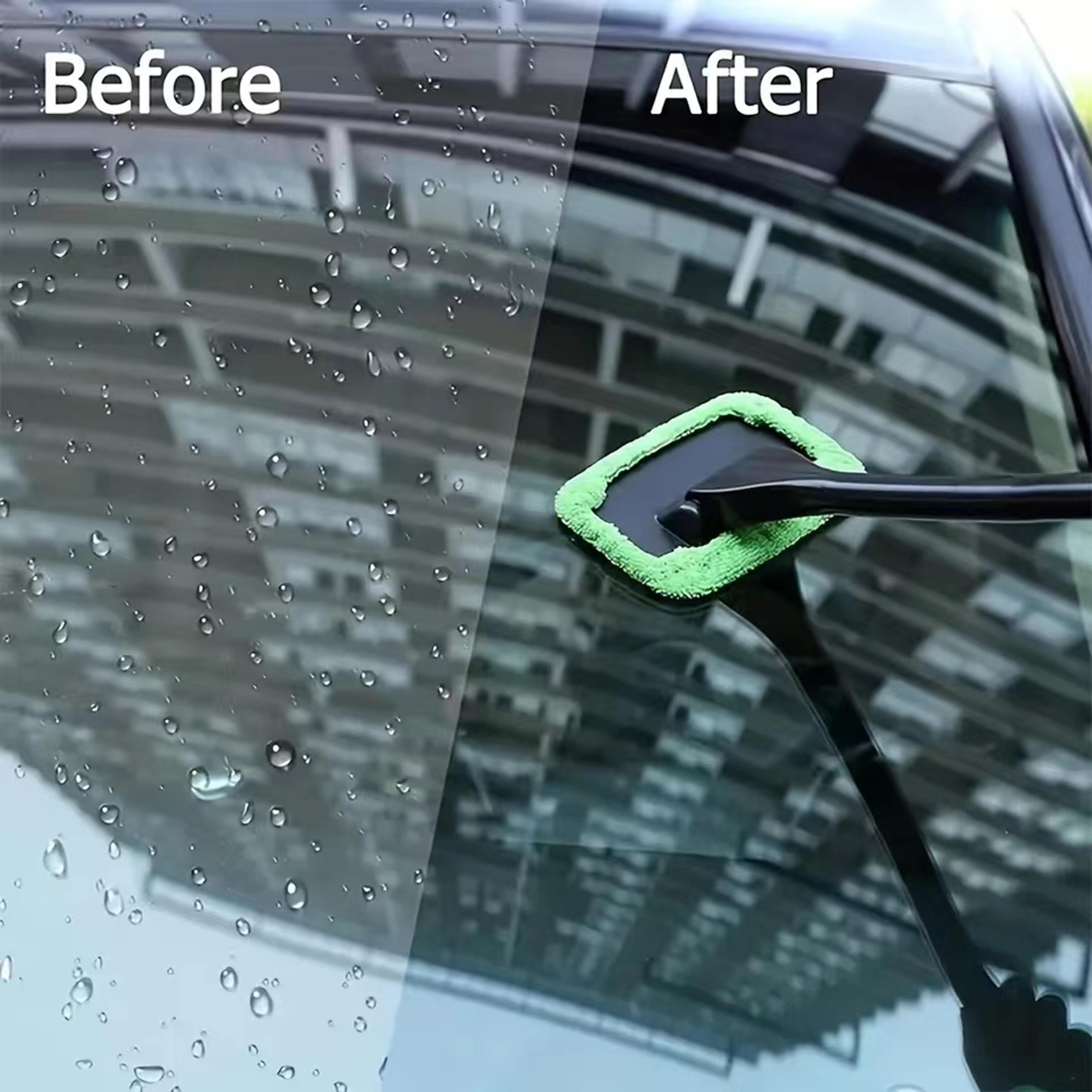 Windshield Cleaning Tool Car Window Cleaner Brush Kit Auto Glass Wiper With Long Handle For Inside