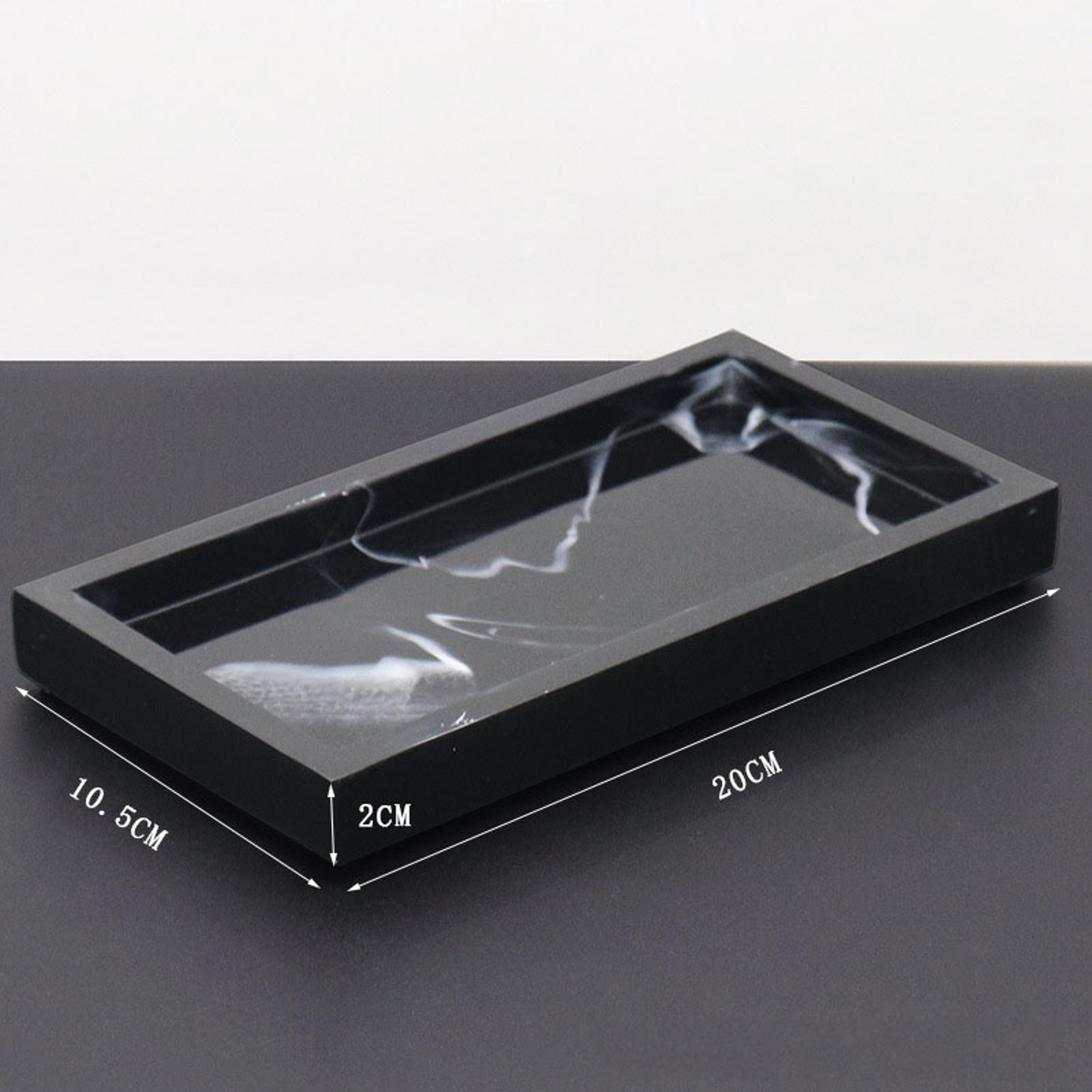 Marble Resin Household Storage Tray Rectangular Jewelry Storage Tray For Bathroom Kitchen Dish Plat 3