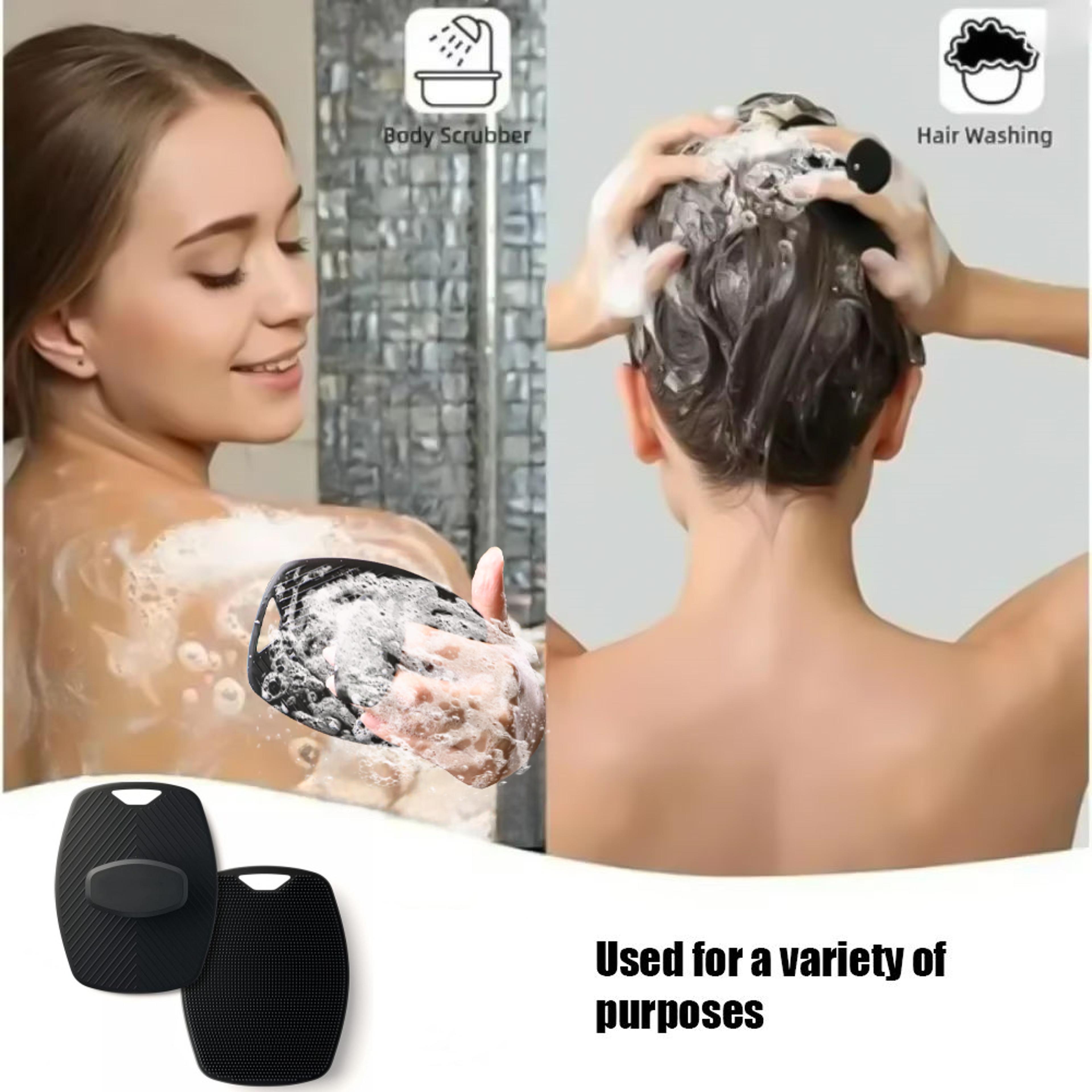 Gentle Silicone Exfoliating Body Cleansing Scrubber Manual Shower Brush For Men With Massage 0