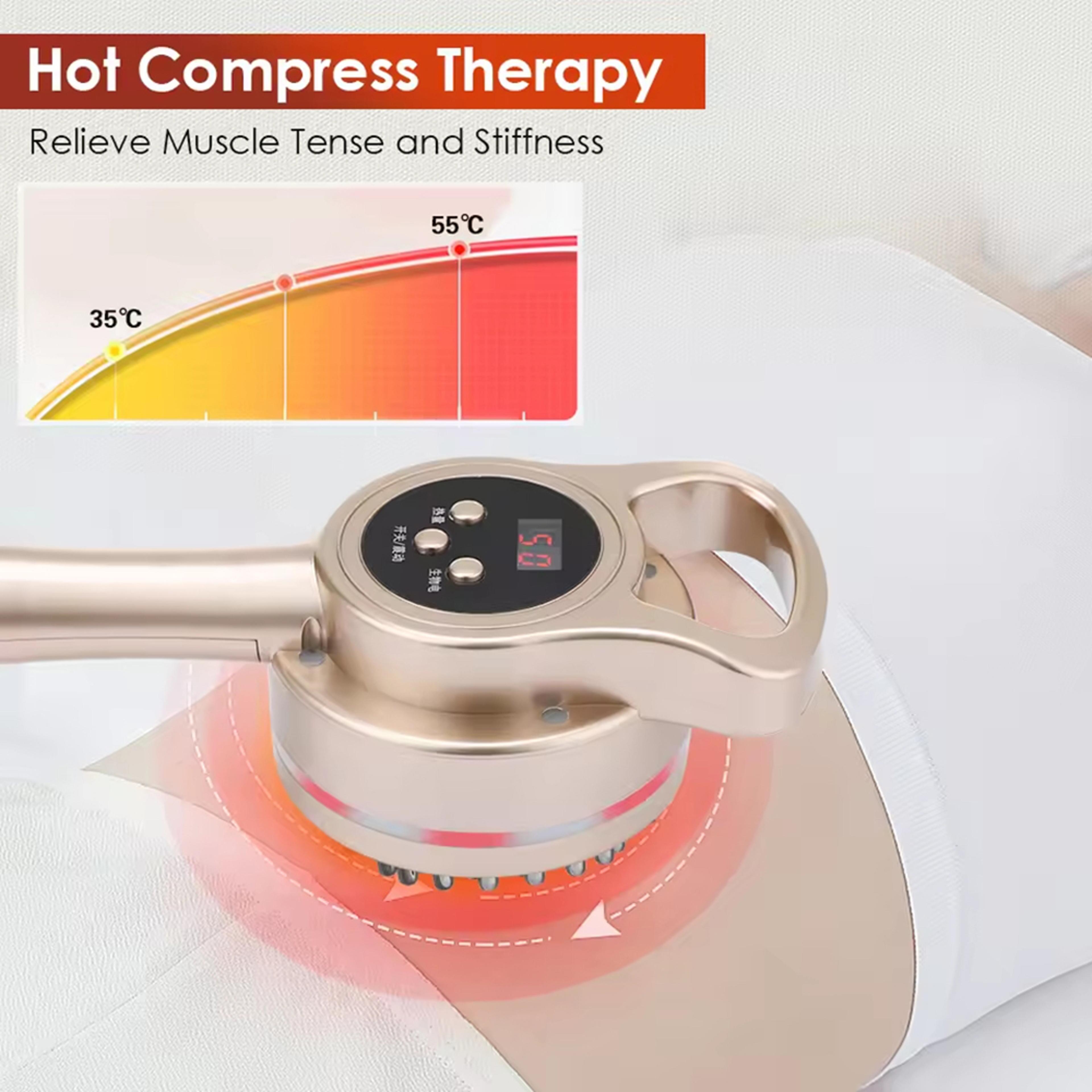 Body Slimming Electric Meridian Brush Scraping Massage Anti Cellulite Fat Burner Microcurrent Guash 1