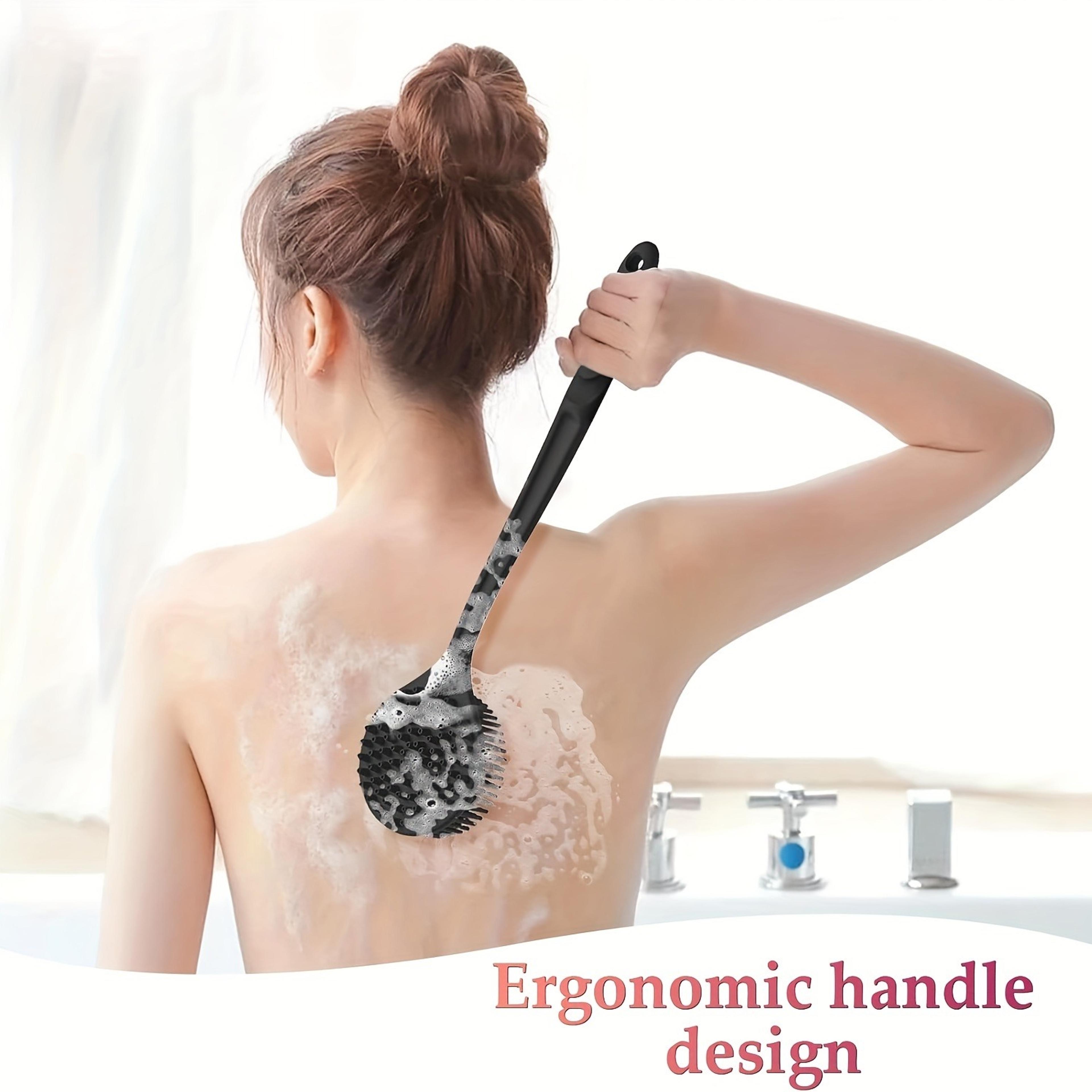 Soft Skin Massager For Men And Women Long Handle Back Scrubber Brush For Bath Spa 1