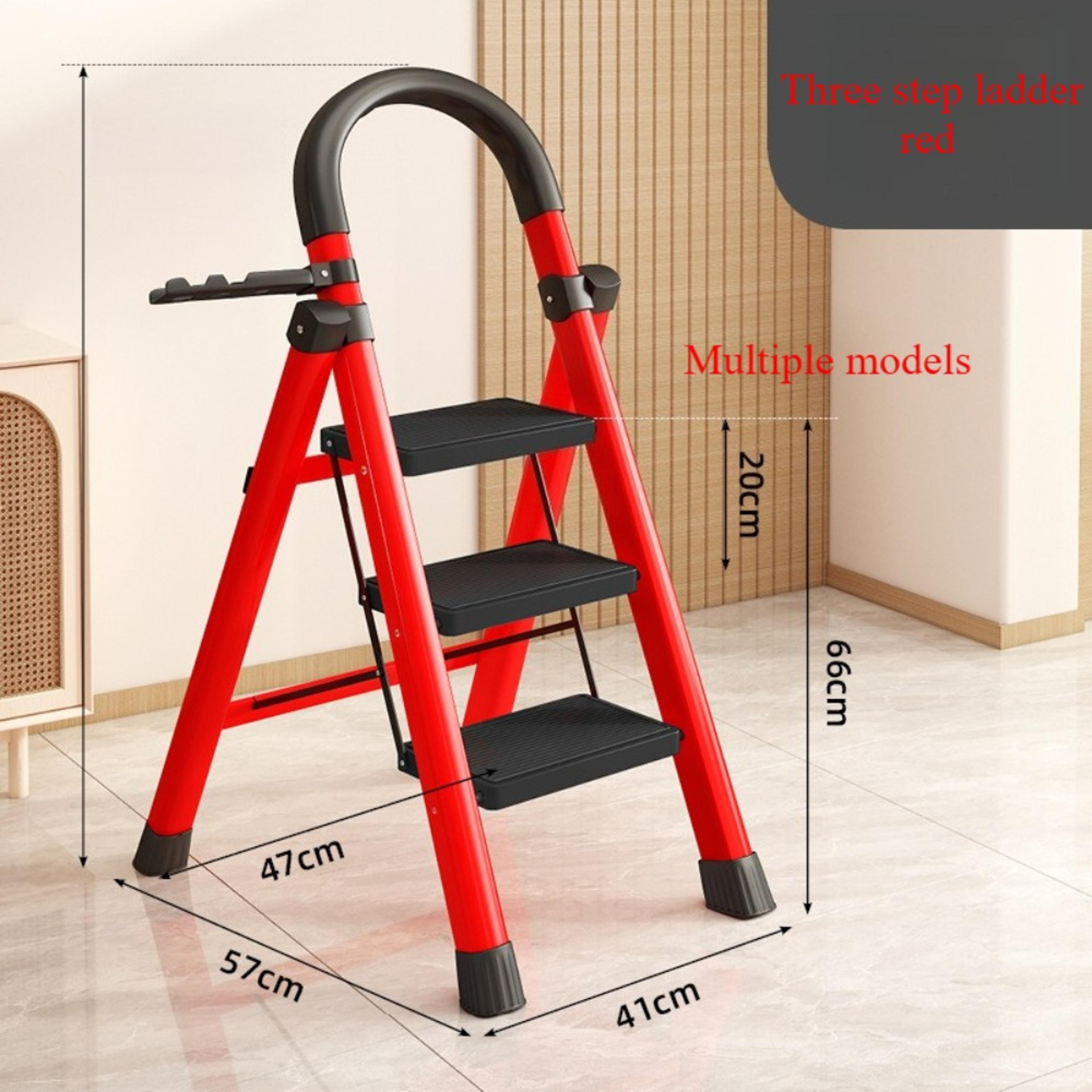 Small Portable Foldable Household Ladder Multipurpose Telescopic Four Step Ladder Multifunctional I 3