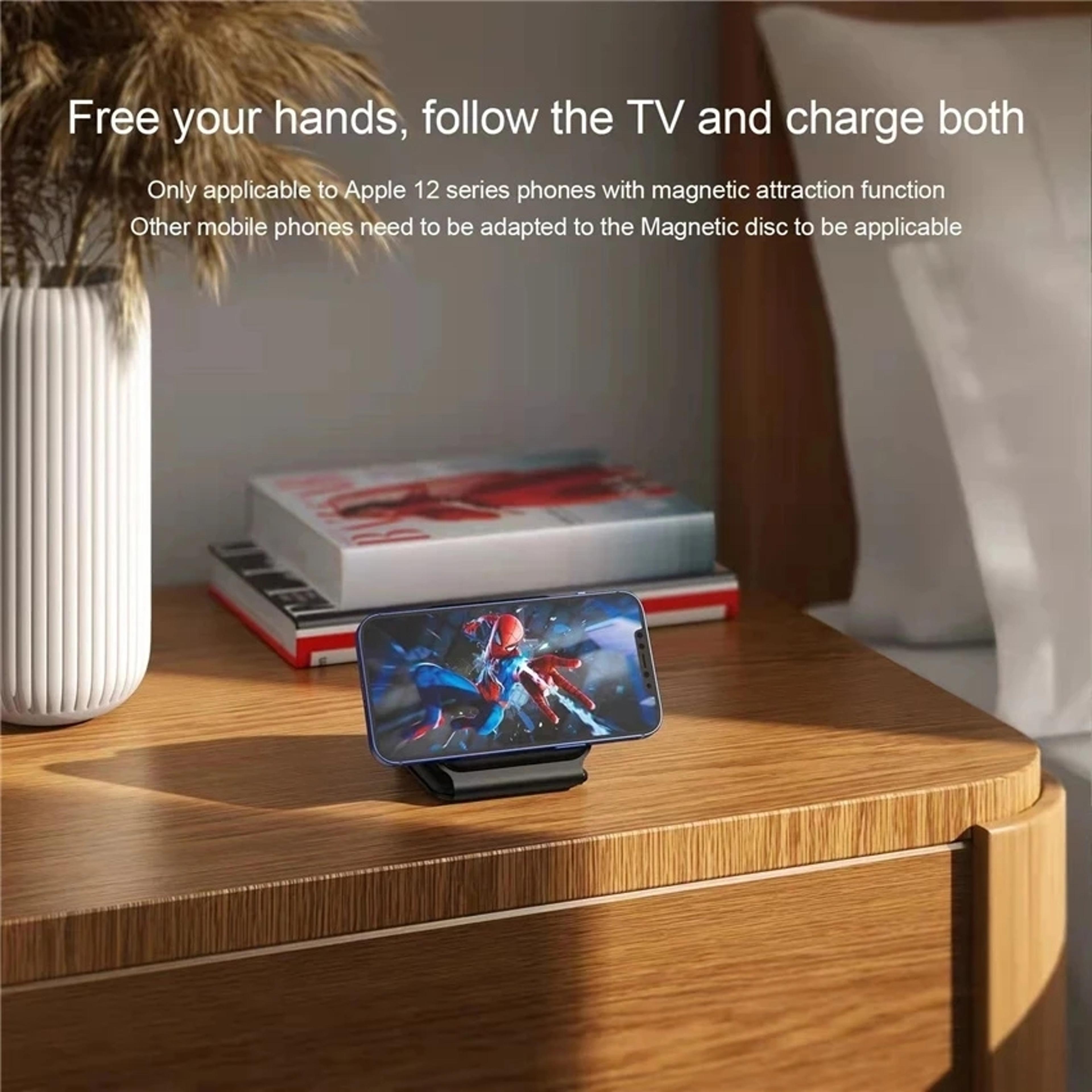 Magnetic Wireless Charger Pad Stand Fast Charging Dock Station Watch Airpods 3